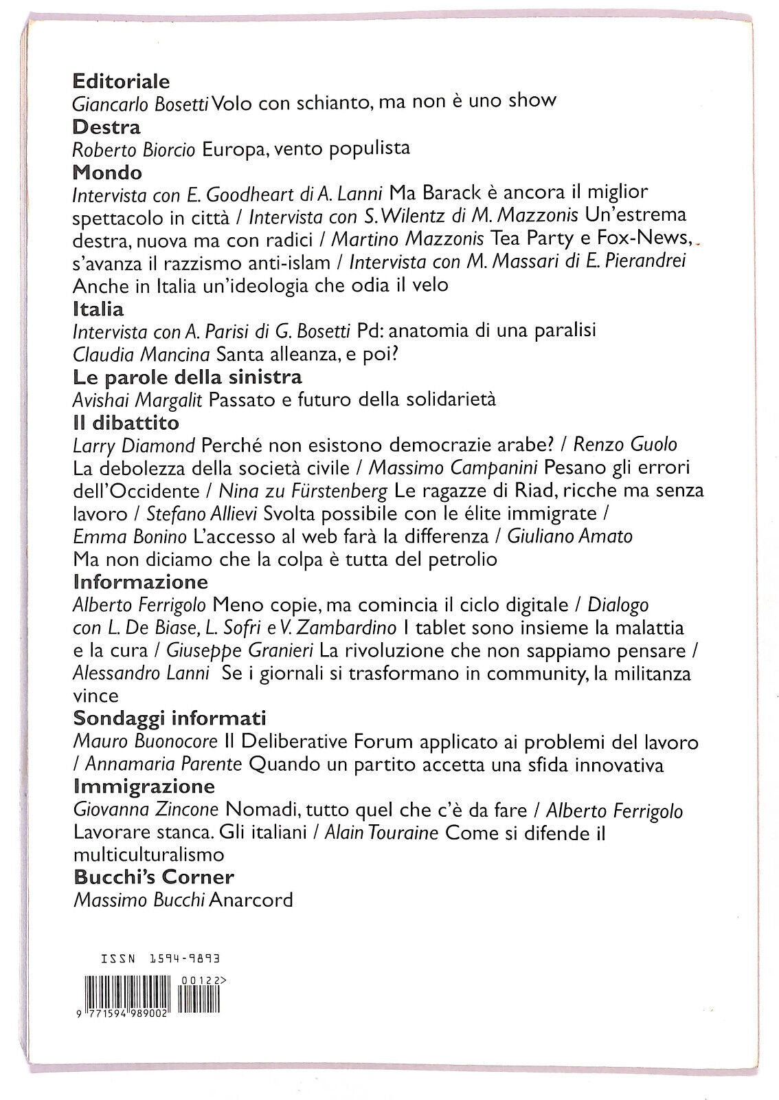 EBOND Italia In Caduta Libera Reset Novembre/dicembre 2010 Libro LI020561