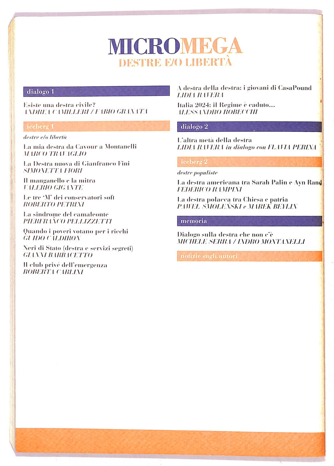 EBOND Micromega Supplemento a 3/2010 Destre E/o Liberta Libro LI020565