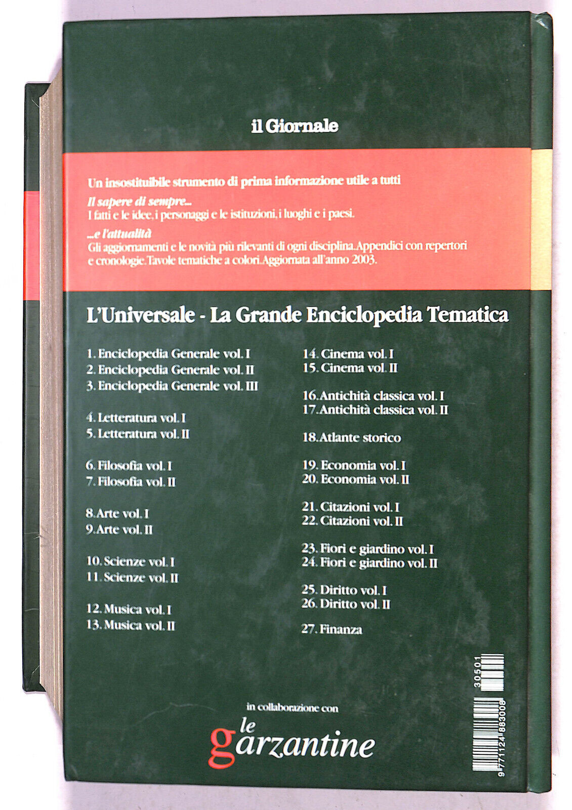 EBOND L'universale Enciclopedia Generale N. 1 Le Garzantine 2003 Libro LI021251