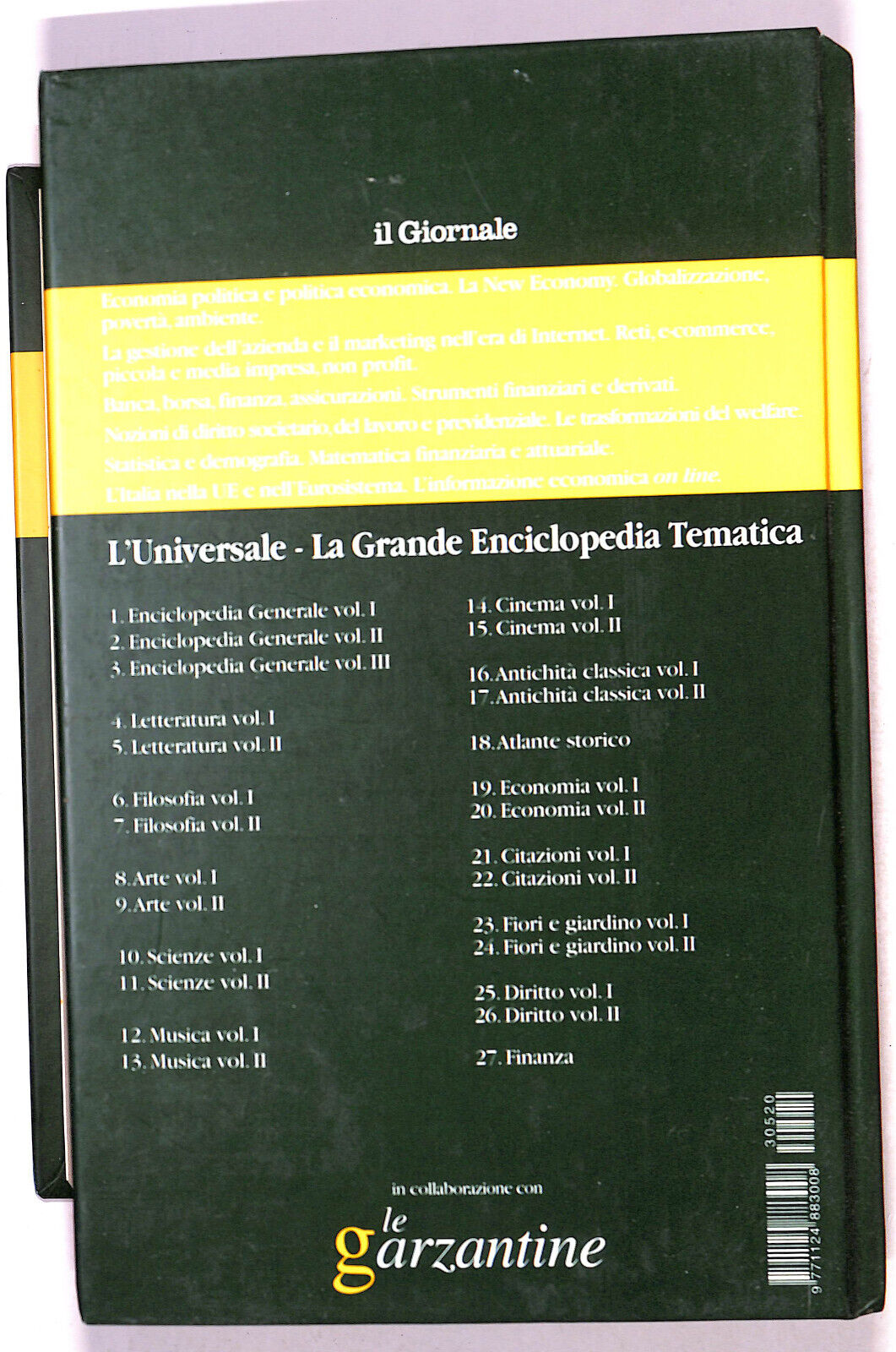 EBOND L'universale Economia N. 20 Vol 2 Le Garzantine 2003 Libro LI021256