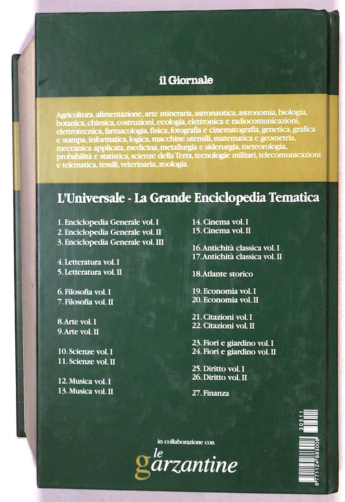 EBOND L'universale Scienze N. 11 Vol 2 Le Garzantine 2003 Libro LI021302