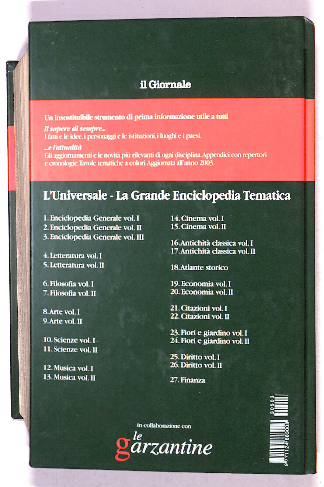 EBOND L'universale Enciclopedia N. 3 Vol 3 Le Garzantine 2003 Libro LI021303
