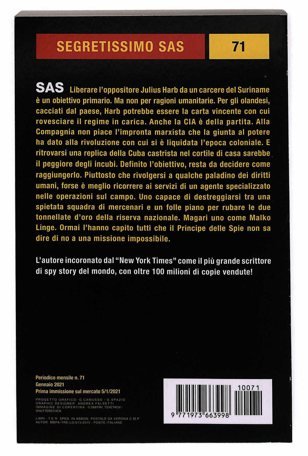 EBOND Segretissimo Avventura e Paramaribo N. 71 2020 Libro LI021706