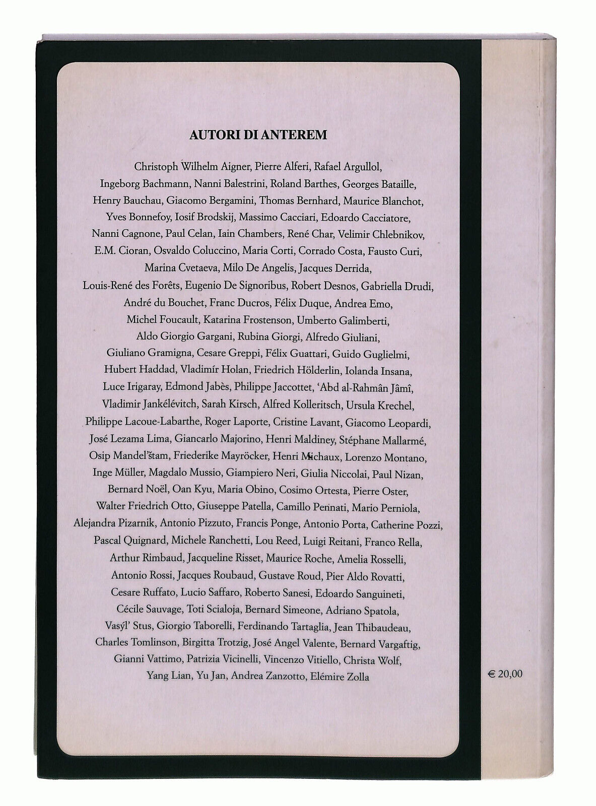 EBOND Anterem Rivista Di Ricerca Letteraria n 85 Libro LI022304