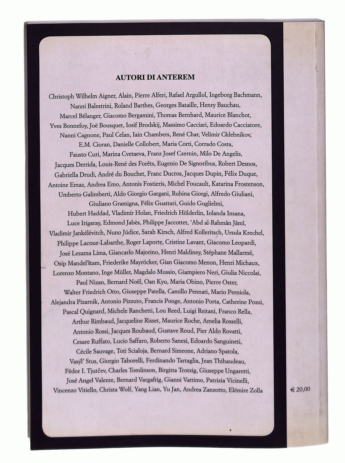 EBOND Anterem Rivista Di Ricerca Letteraria n 89 Libro LI022305
