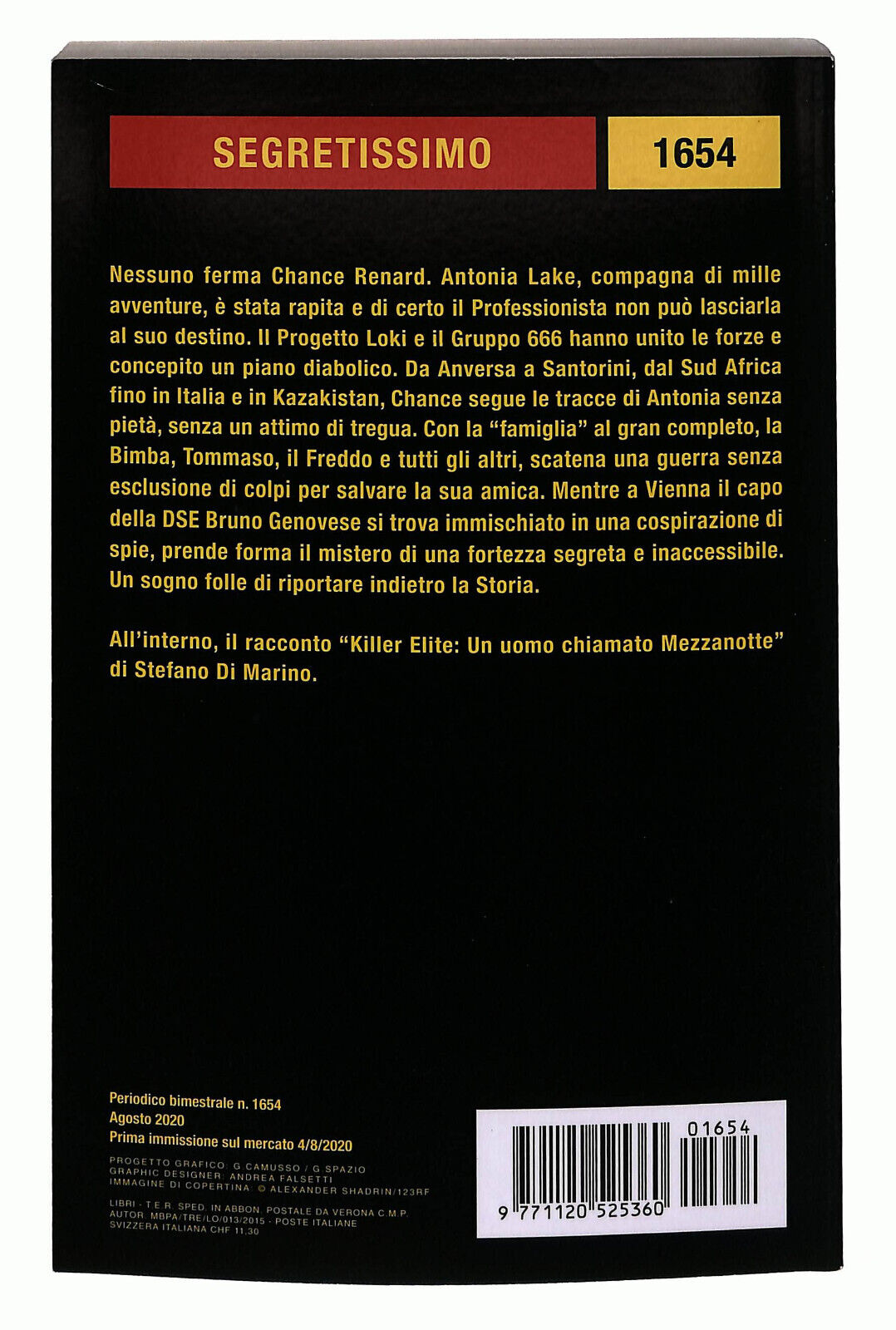EBOND Segretissimo Il Professionista Fortezza Rossa N. 1654 2020 Libro LI022453