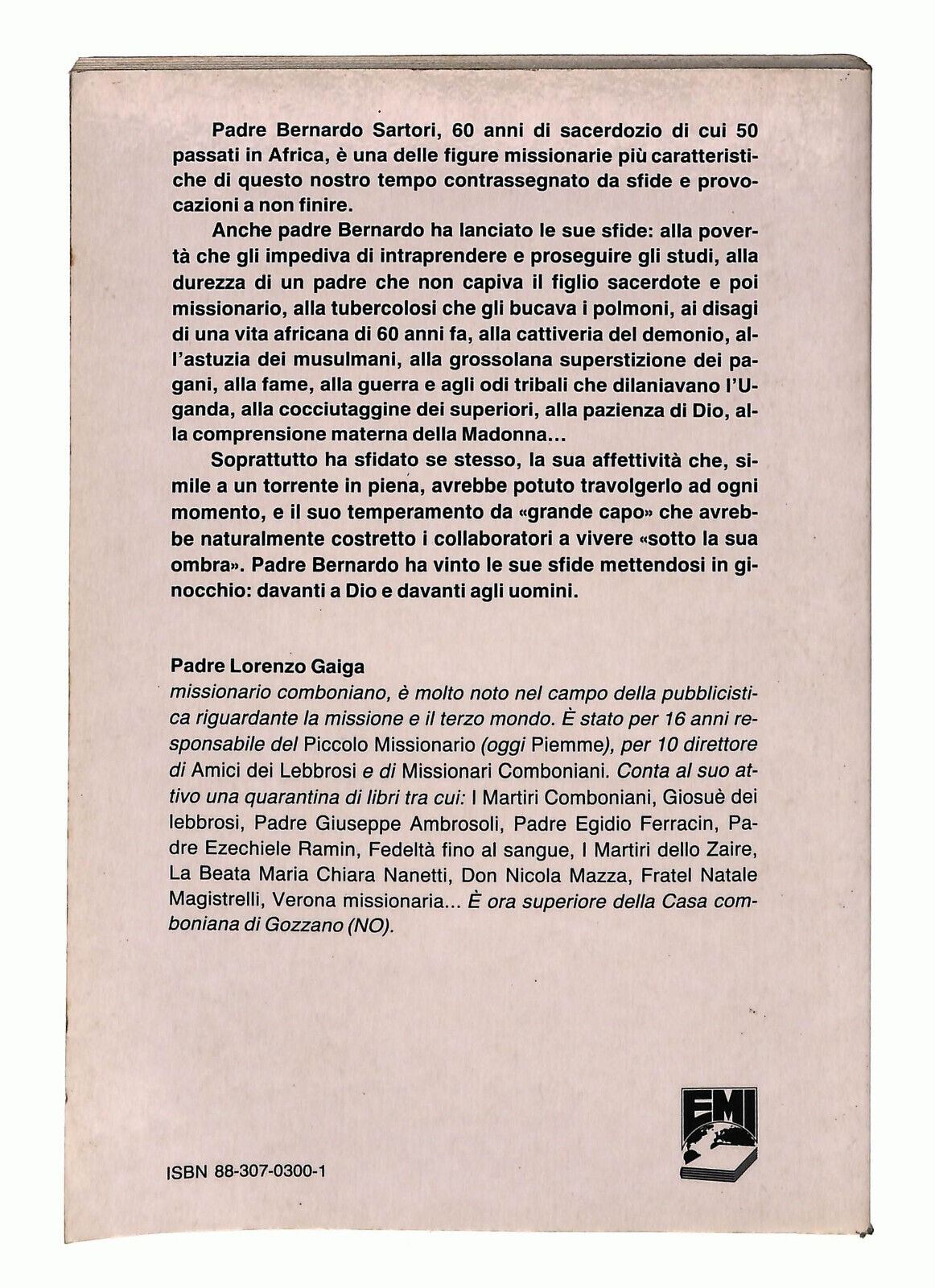 EBOND Padre Bernardo Sartori La Sfida Di Un Uomo In Ginocchio Libro LI022604