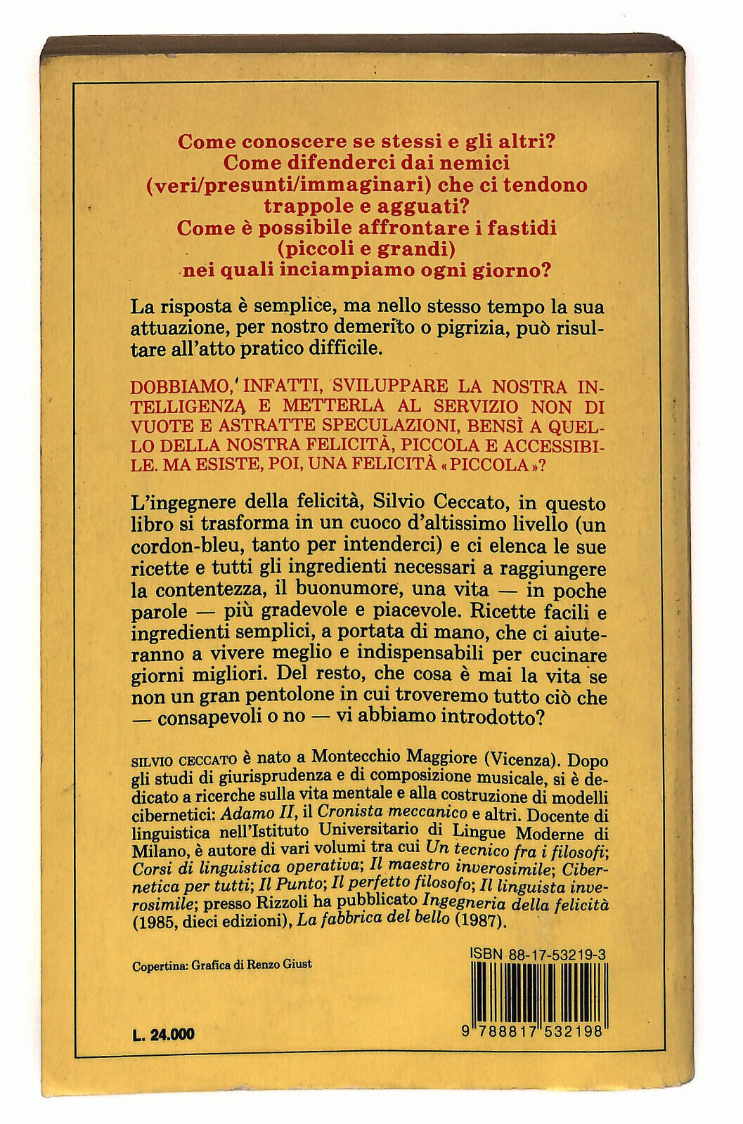 EBOND Contentezza e Intelligenza Di Silvio Ceccato Libro LI023118