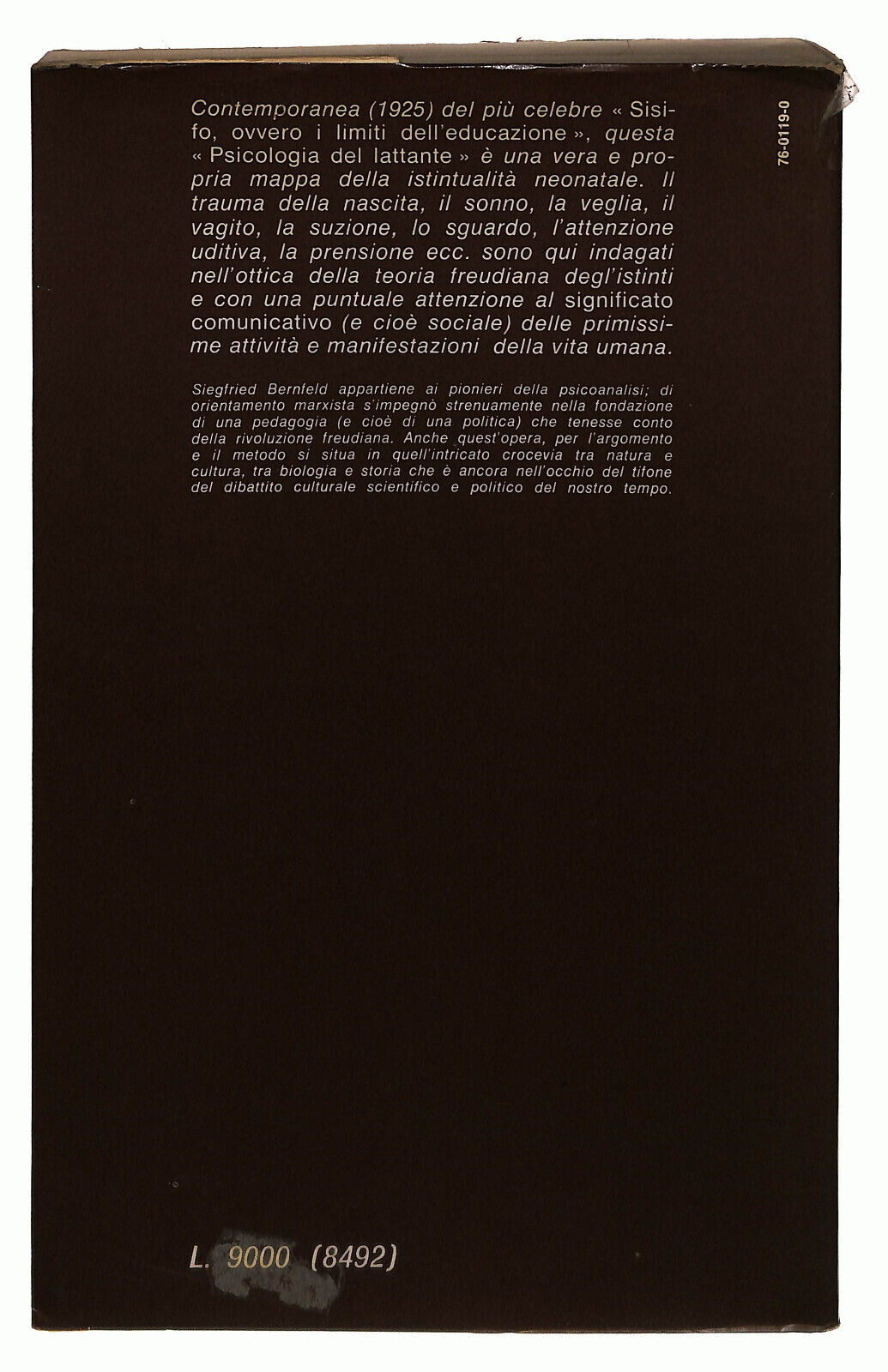 EBOND Psicologia Del Lattante Di Bernfeld Siegfried Libro LI023806