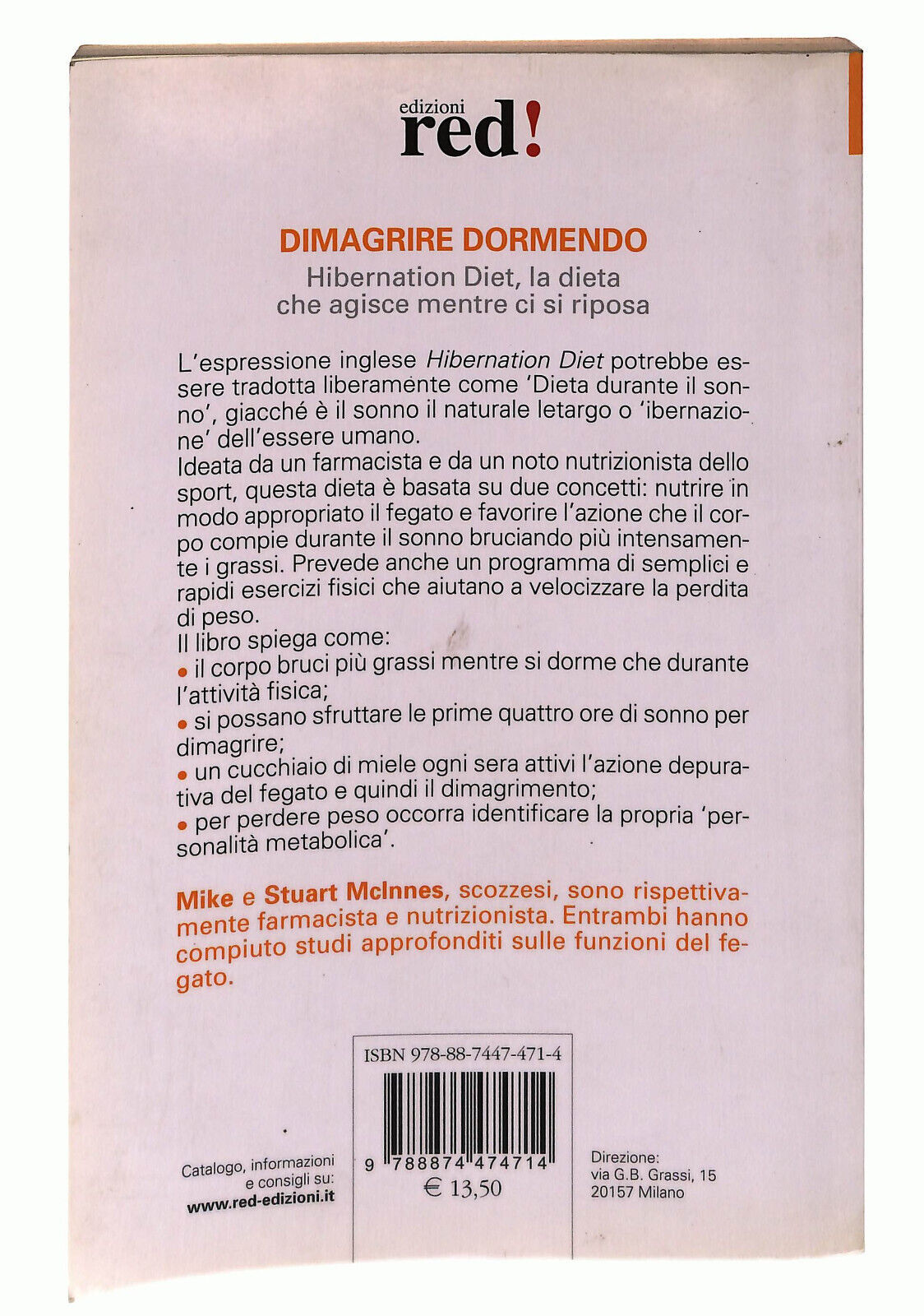 EBOND Dimagrire Dormendo Hibernation Diet Di Mike e Stuart Mcinnes Libro LI023815
