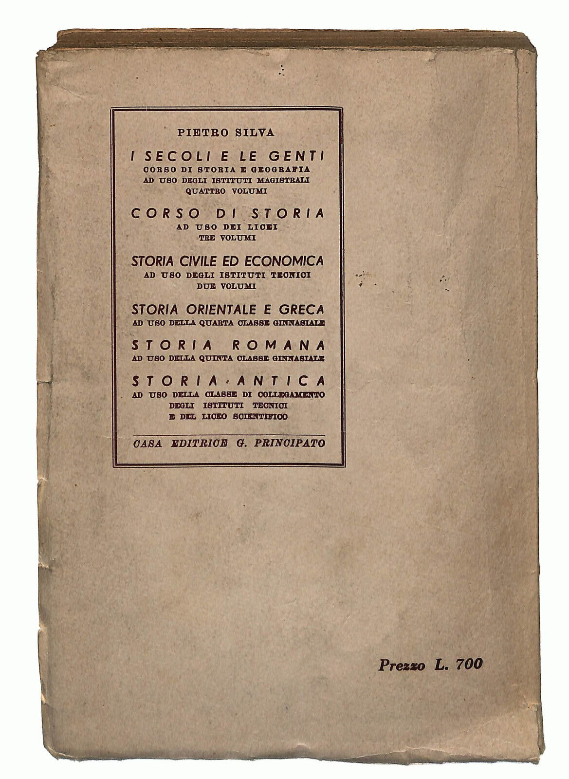 EBOND I Secoli e Le Genti Di Pietro Silva Vol 3 1951 Libro LI023816