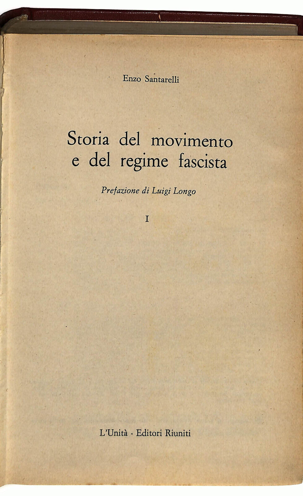 EBOND Storia Del Movimento e Del Regime Fascista Di E. Santarelli Libro LI023865