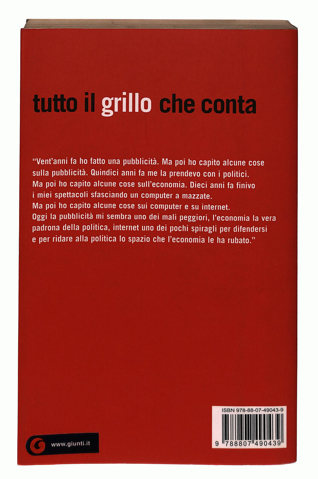 EBOND Tutto Il Grillo Che Conta Di Beppe Grillo Libro LI024002