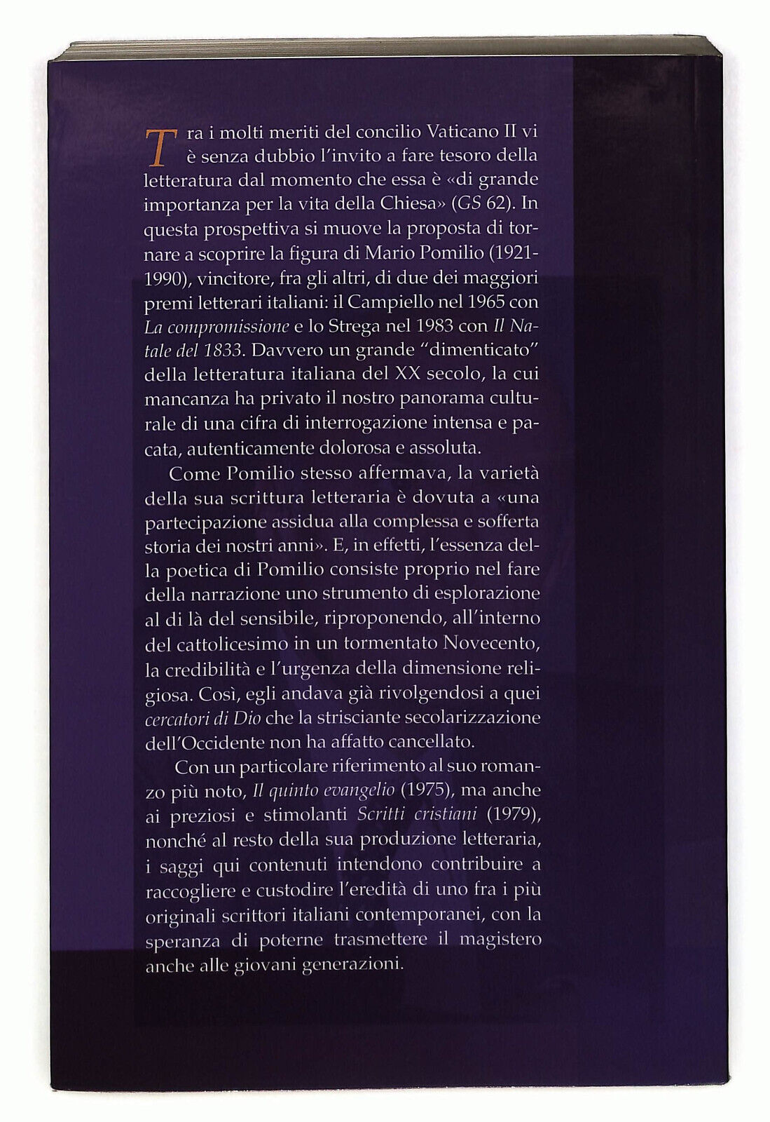 EBOND Pellegrino Dell'assoluto Di Mario Pomilio Feeria Ed. 2010 Libro LI024511