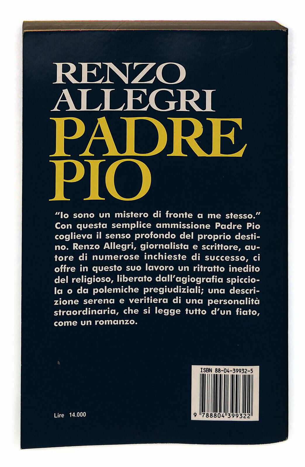 EBOND Padre Pio L'uomo Della Speranza Di Renzo Allegri Libro LI024514