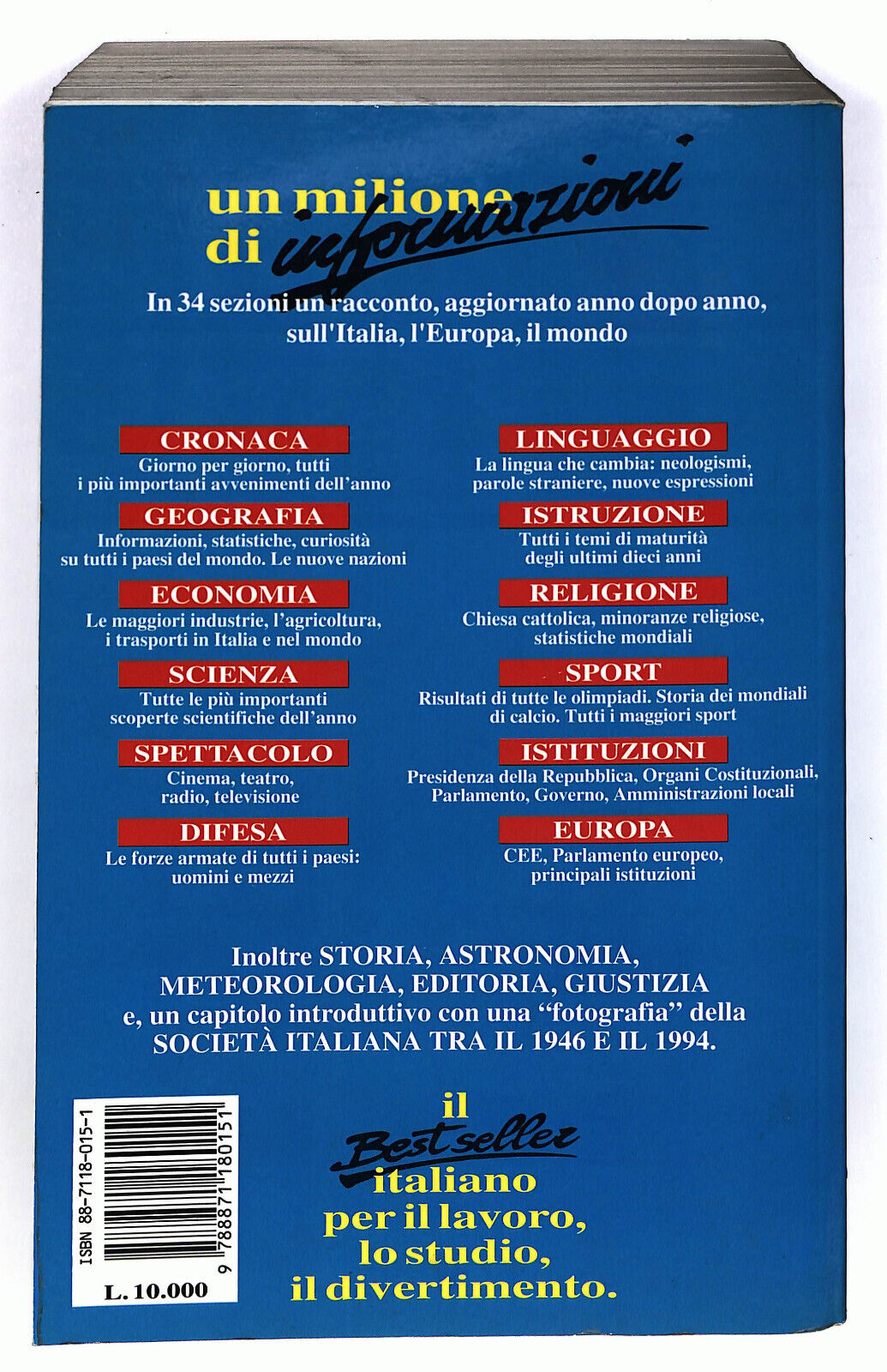 EBOND IlDei Fatti 1995 Adnkronos Libri Libro LI024758