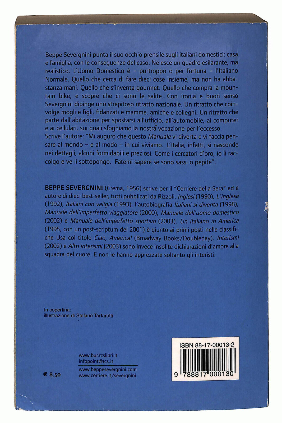 EBOND Manuale Dell'uomo Domestico Di Beppe Severgnini Rizzoli 2003 Libro LI025451