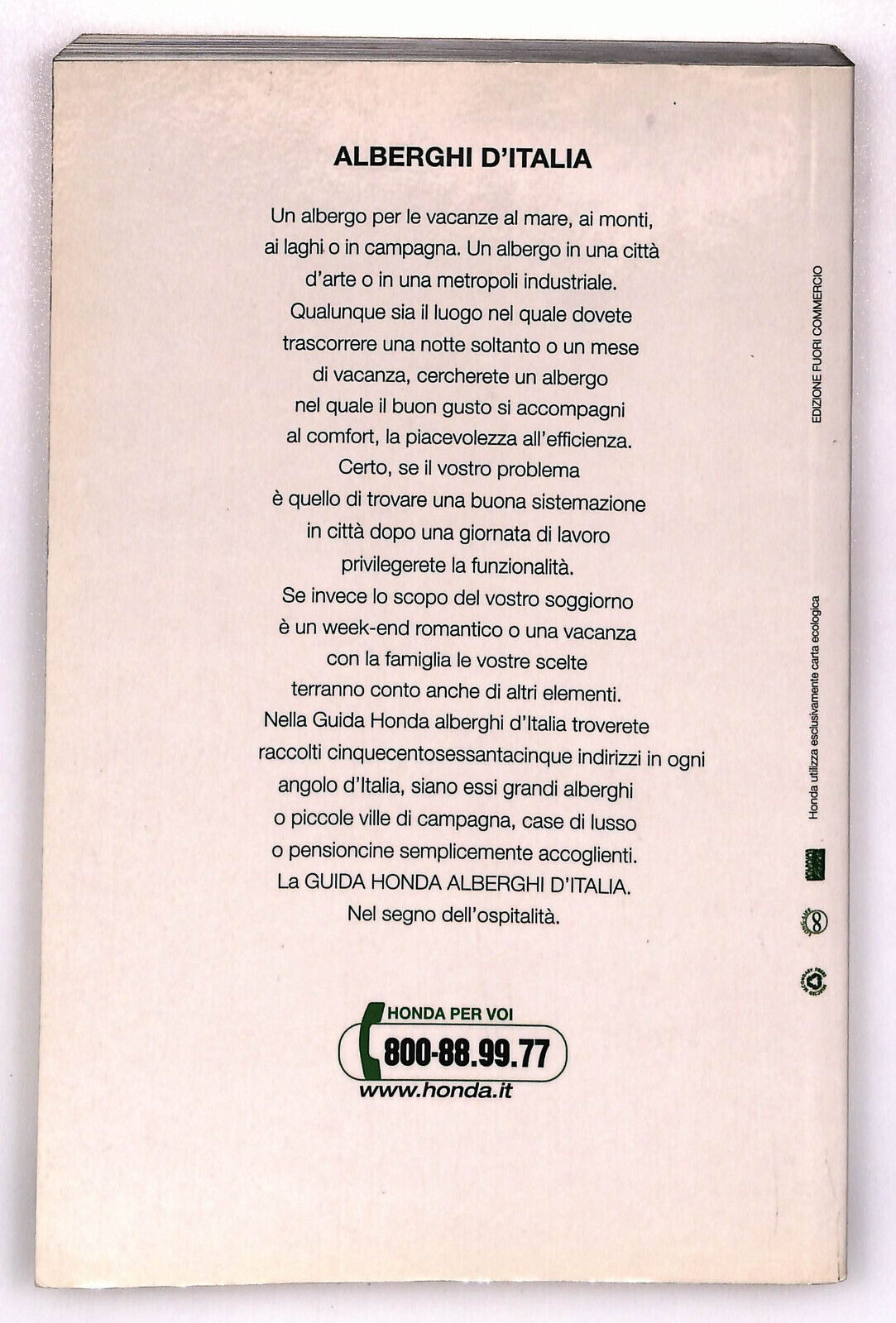 EBOND Alberghi D'italia 2003 Honda Libro LI025565