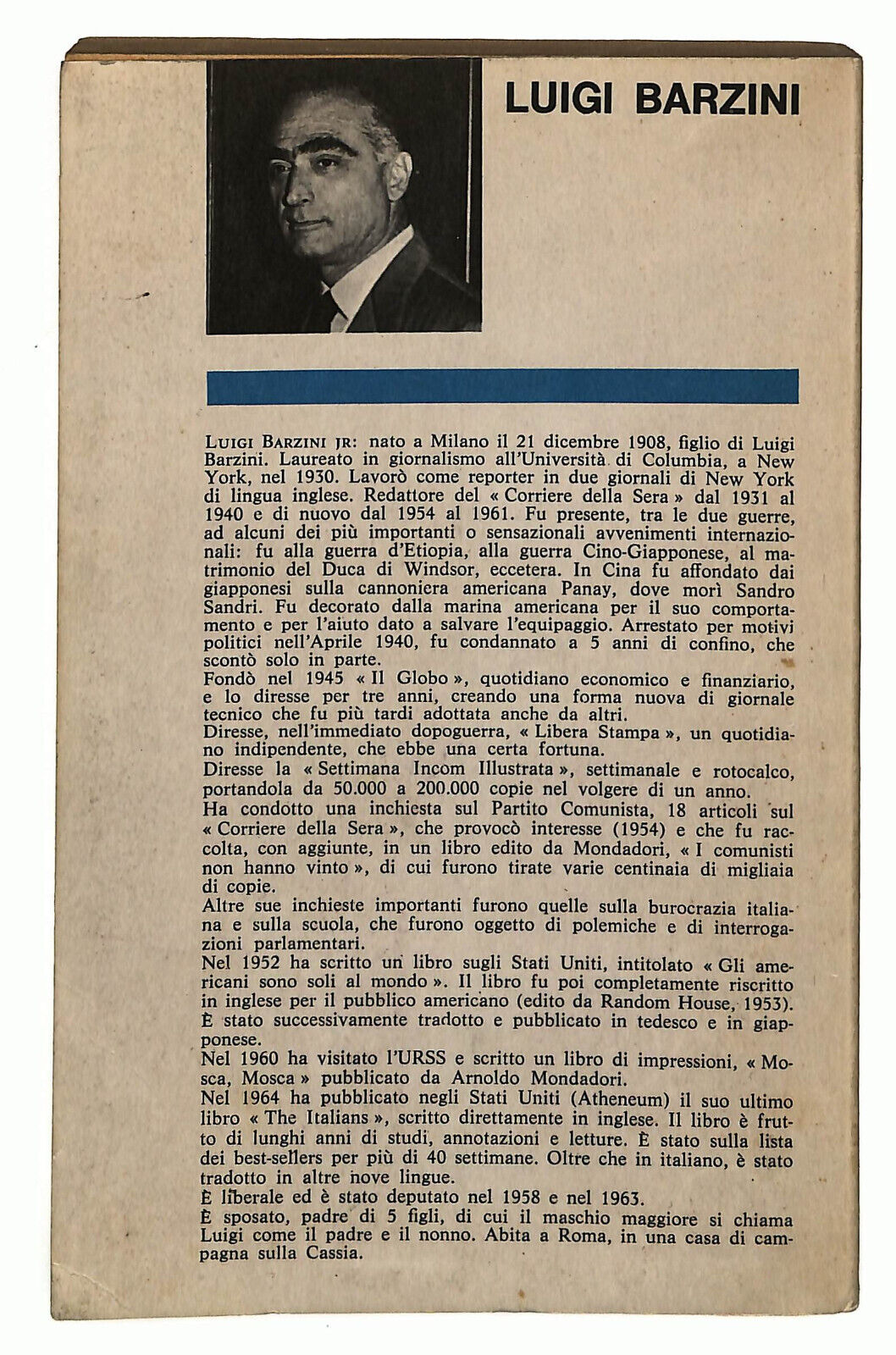 EBOND Le Paure D'ieri Di Luigi Barzini Reporter N. 1 Libro LI025959