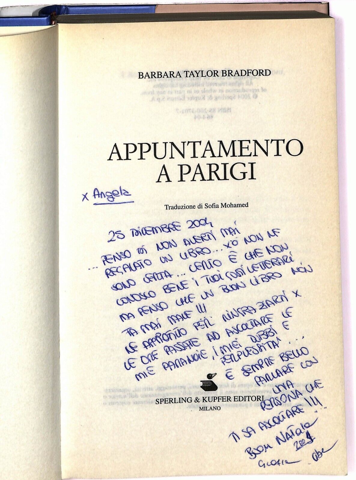 EBOND Appuntamento a Parigi Barbara Tylor Bradford 2004 Libro LI026116
