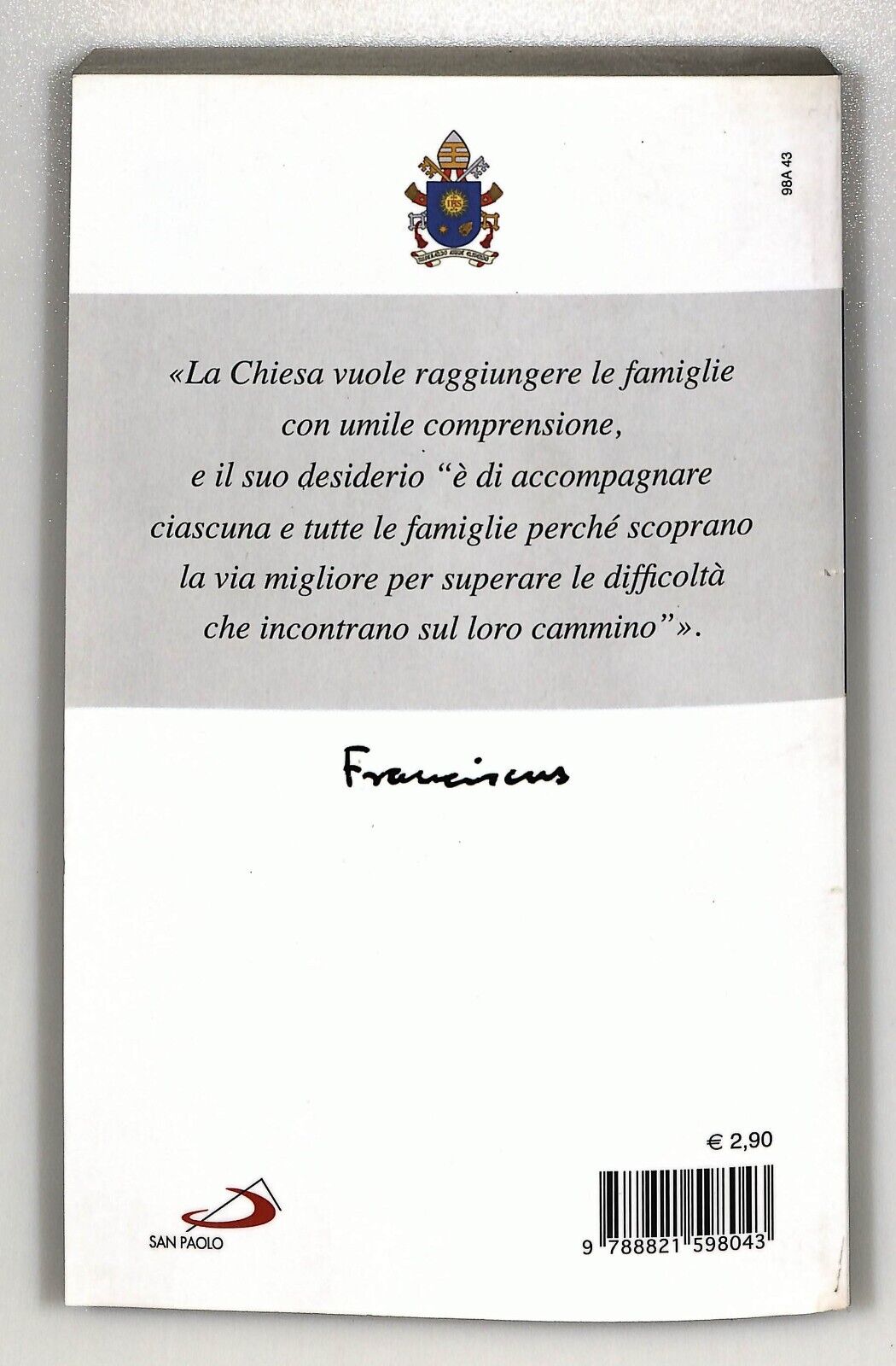 EBOND Amoris Laetitia Papa Francesco Libro LI026658