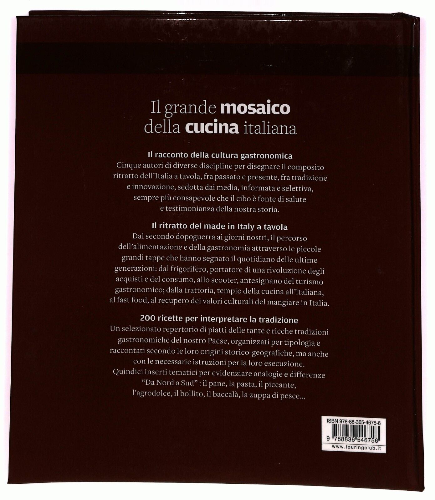 EBOND Il Grande Mosaico Della Cucina Italiana Touring Club Italia Libro LI027217