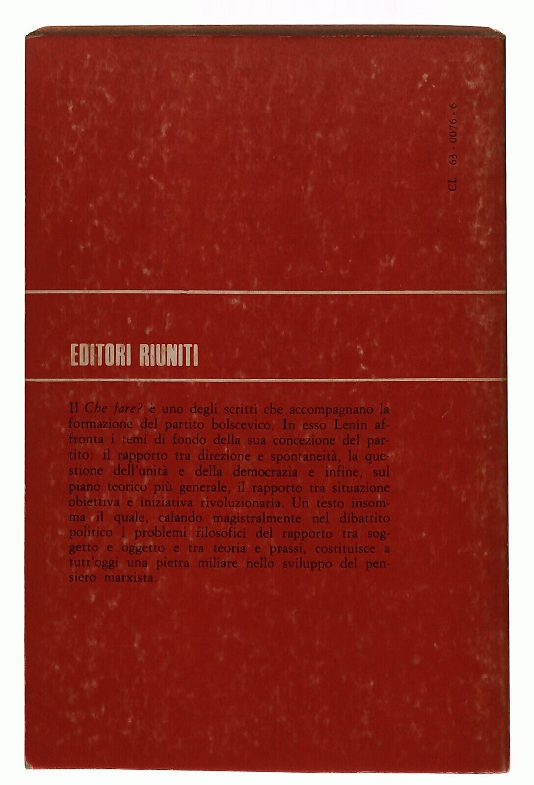 EBOND Che Fare? Lenin Ed. Editori Riuniti 1970 Libro LI028806