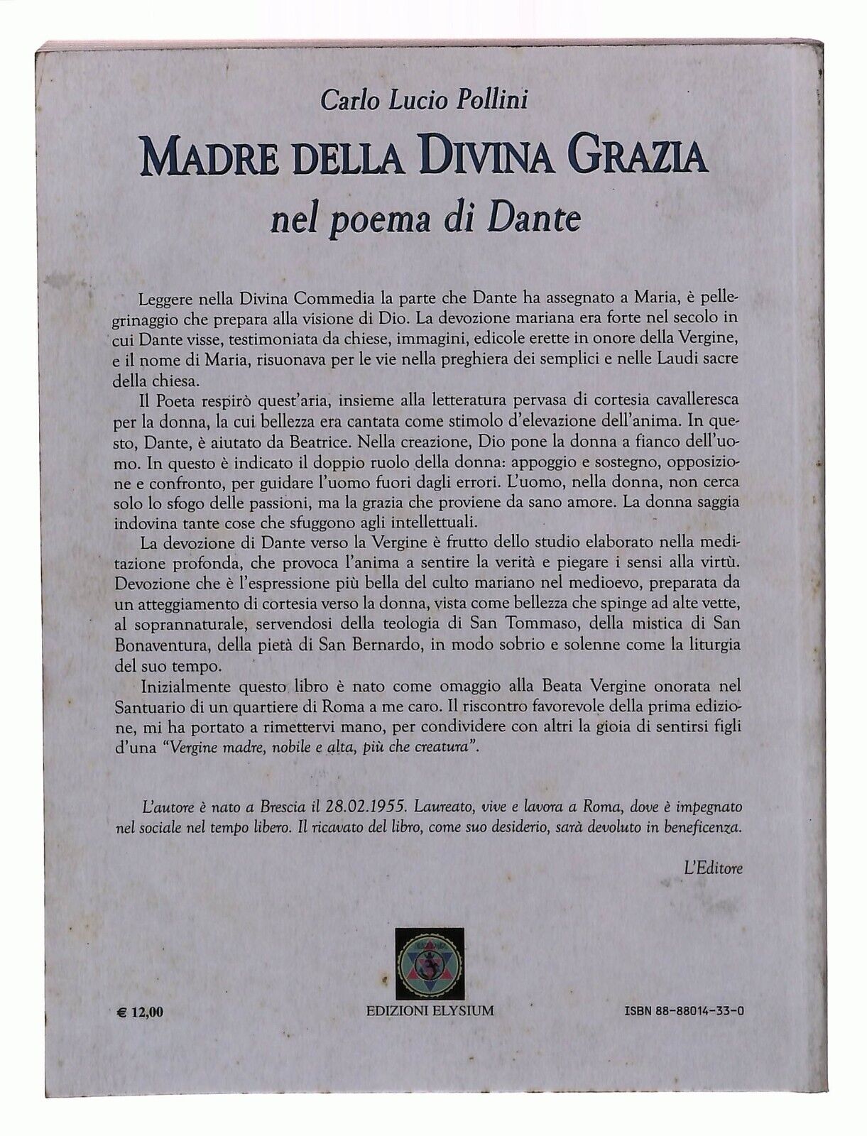 EBOND Madre Della Divina Grazia C.l.pollini Elysium 2005 Di Libro LI029010
