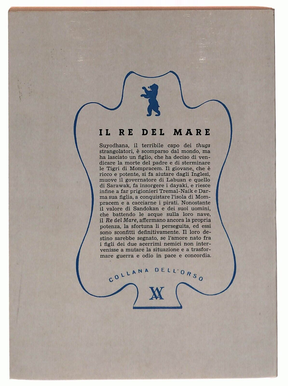 EBOND Il Re Del Mare Emilio Salgari Ed. Vallardi 1961 Libro LI029411