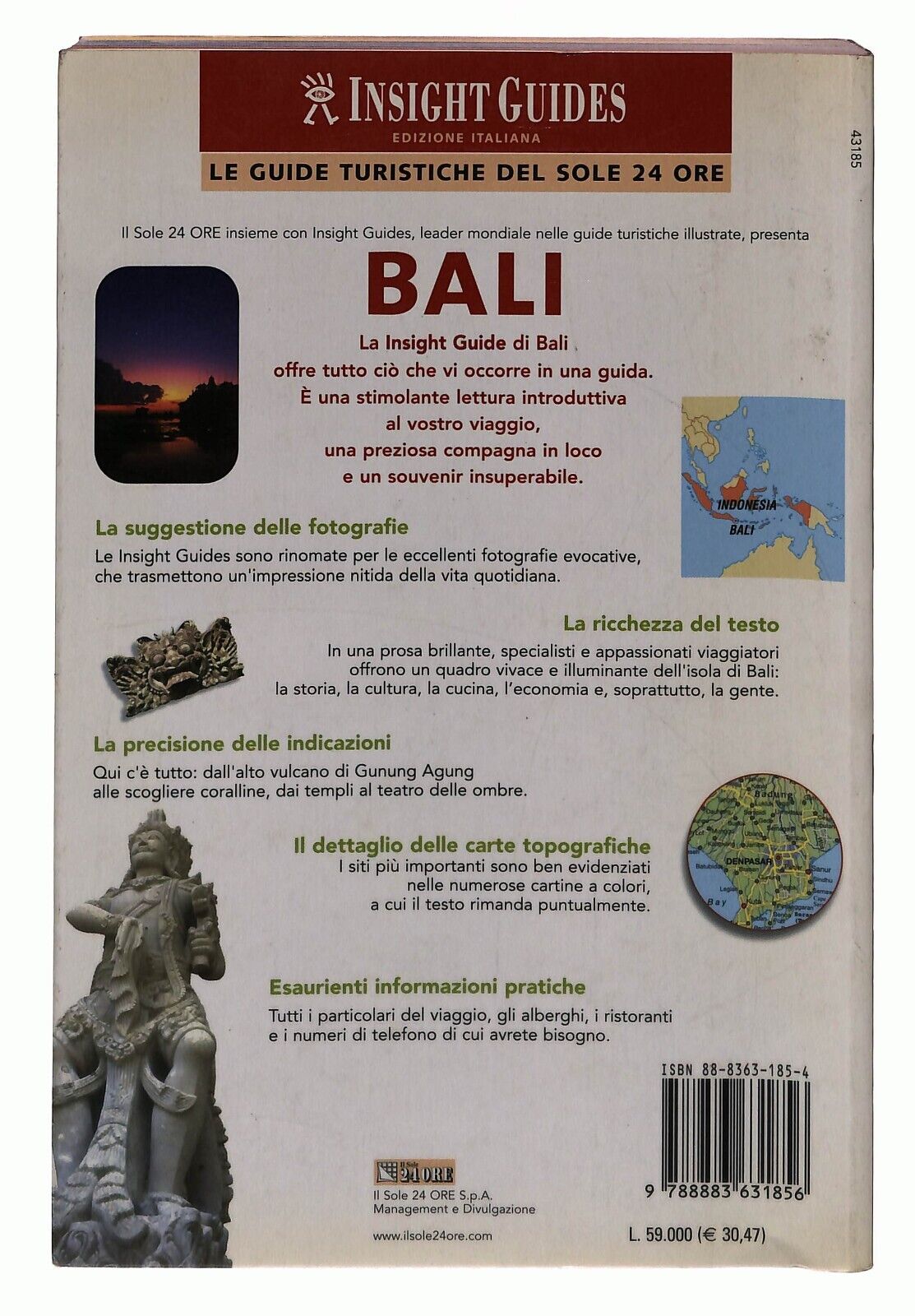 EBOND Le Guide Turistiche Del Sole 24 Ore Bali 2001 Libro LI030608