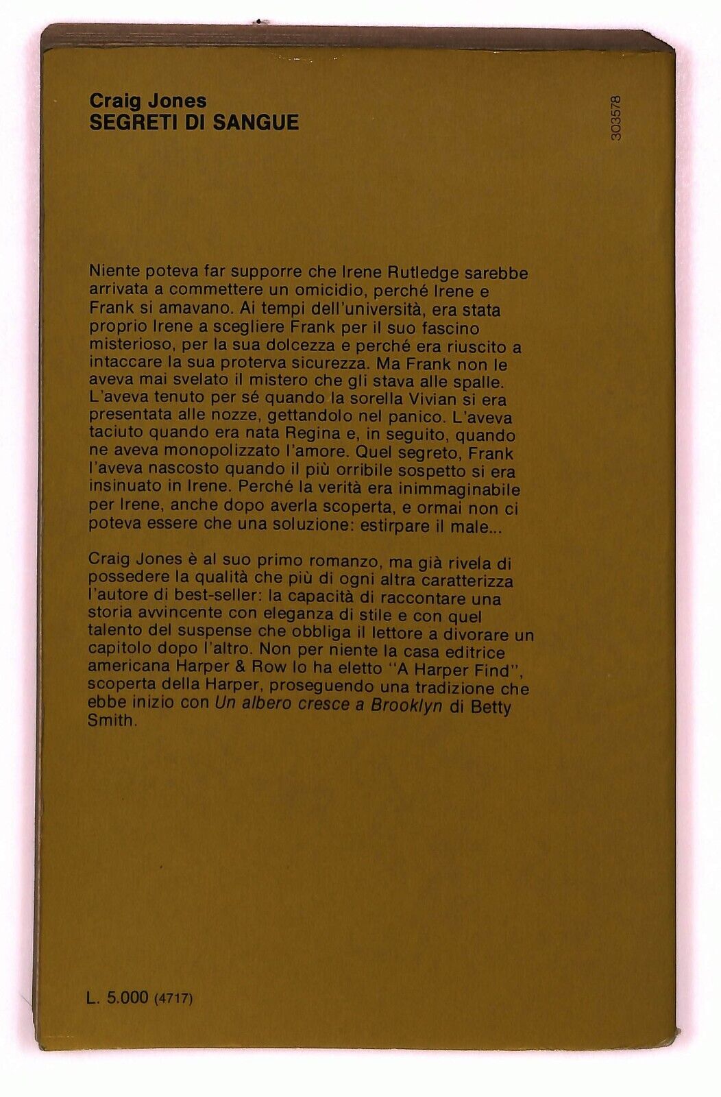 EBOND Segreti Di Sangue Craig Jones Sonzogno Bestseller 1979 Libro LI030710