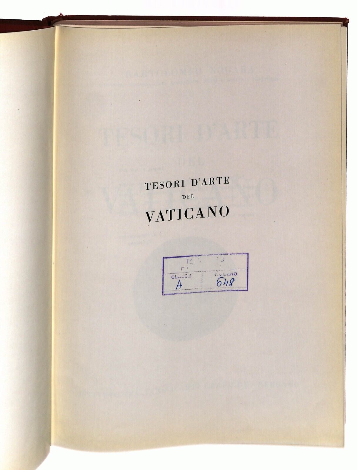 EBOND i Tesori D'arte Del Vaticano B. Nogara Bergamo 1950 Libro LI030802