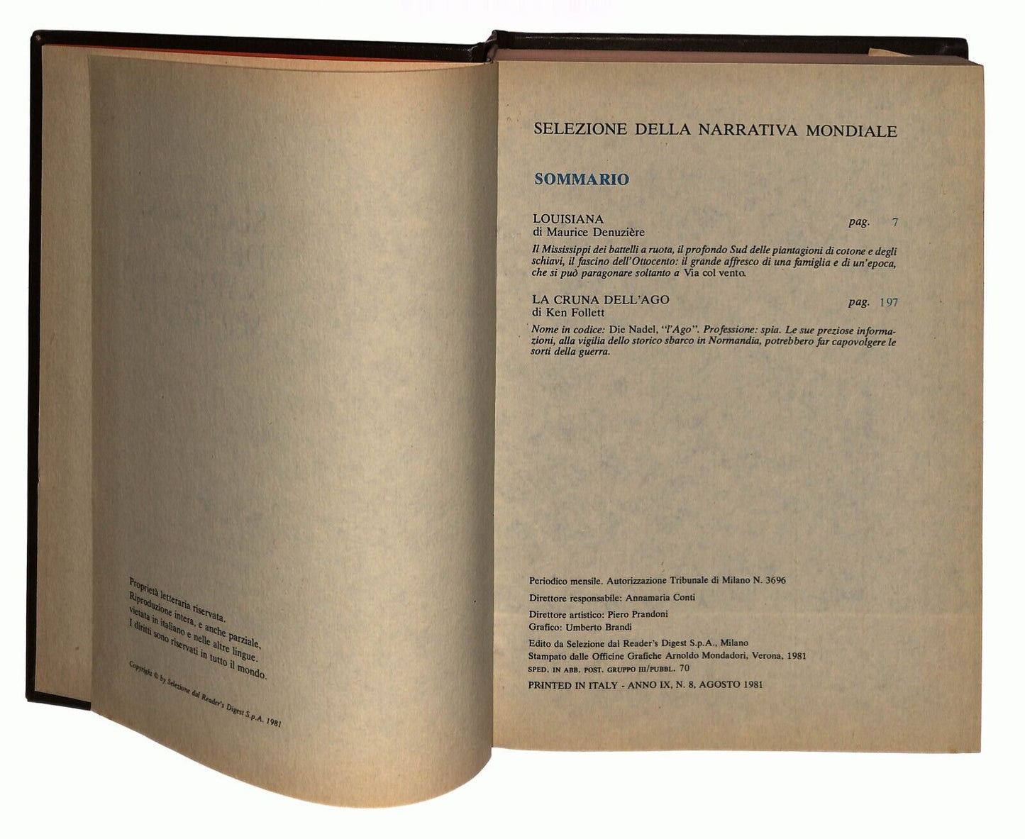 EBOND Louisiana, Maurice Denuziere La Cruna Dell’ago Ken Follett Libro LI030908