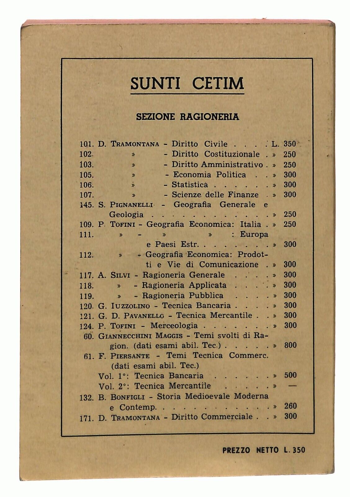 EBOND Diritto Privato Vol 1 Diritto Civile Sunti Cetim 1958 Libro LI030912