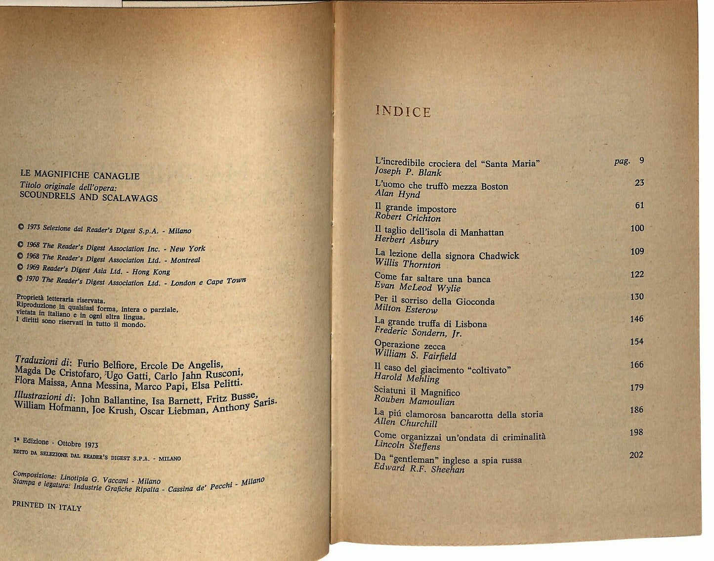 EBOND Le Magnifiche Canaglie Selezione 1973 Libro LI031355