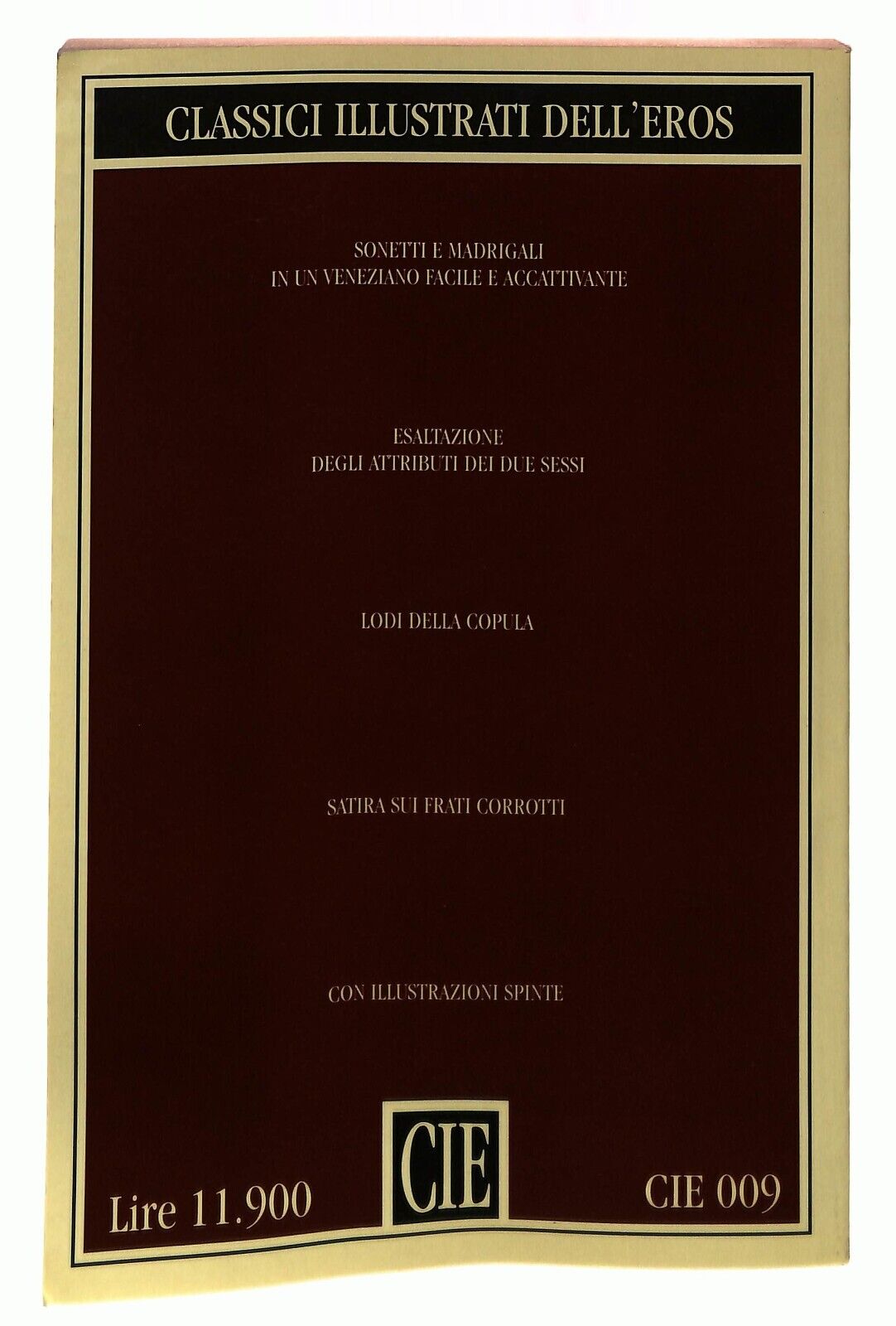 EBOND Poesie Proibite Giorgio Baffo Classici Illustrati Cie 1992 Libro LI031406