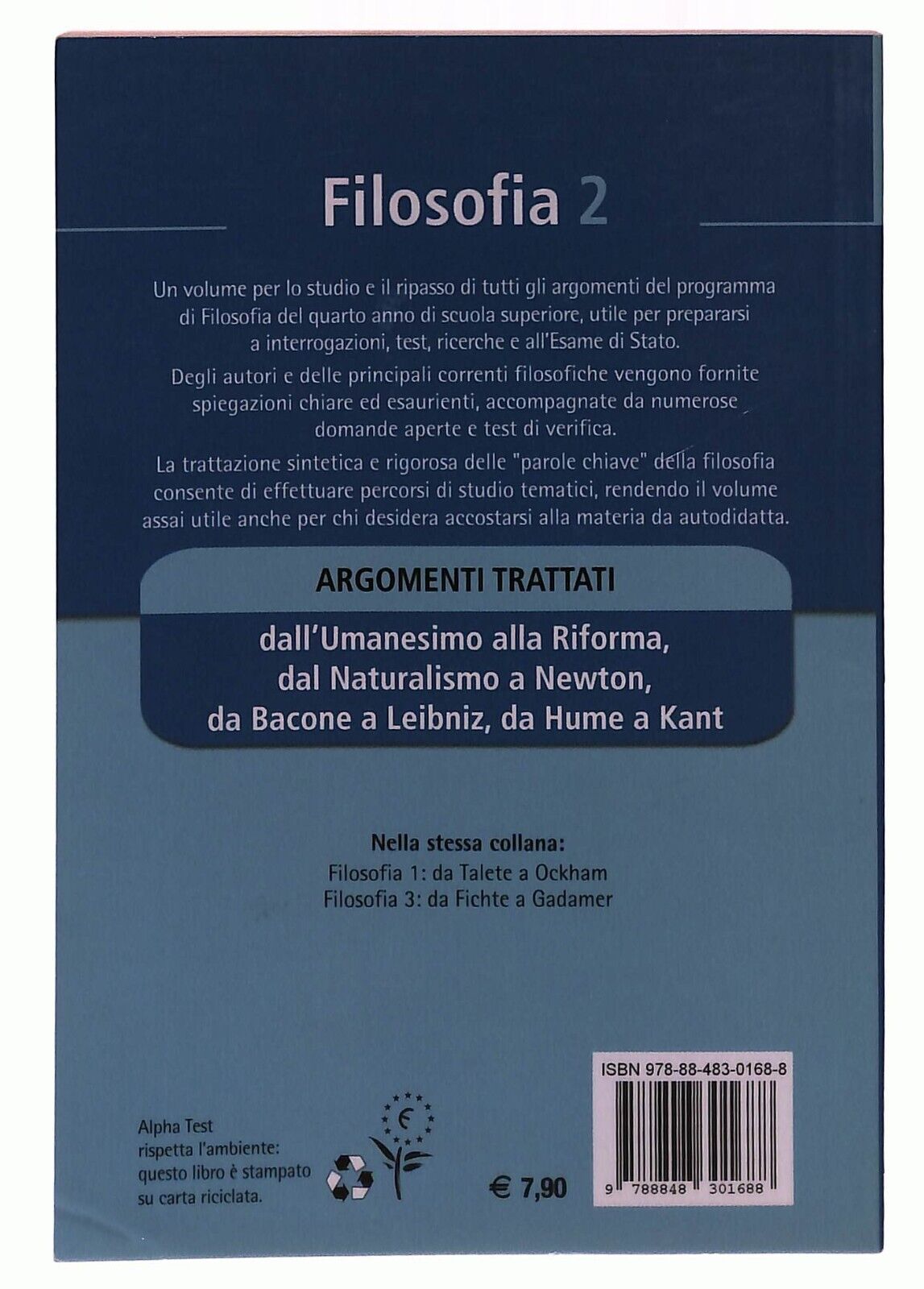 EBOND Filosofia 2 Sintesi Alpha Test 2001 Libro LI031819
