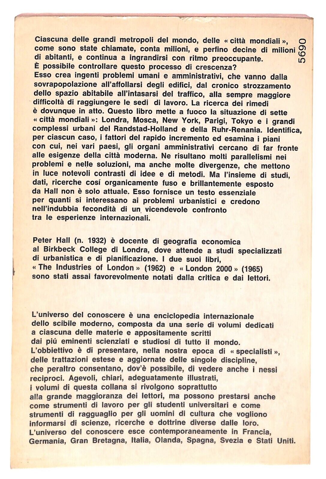 EBOND Le Citta Mondiali Peter Hall Saggiatore 1966 Libro LI031859