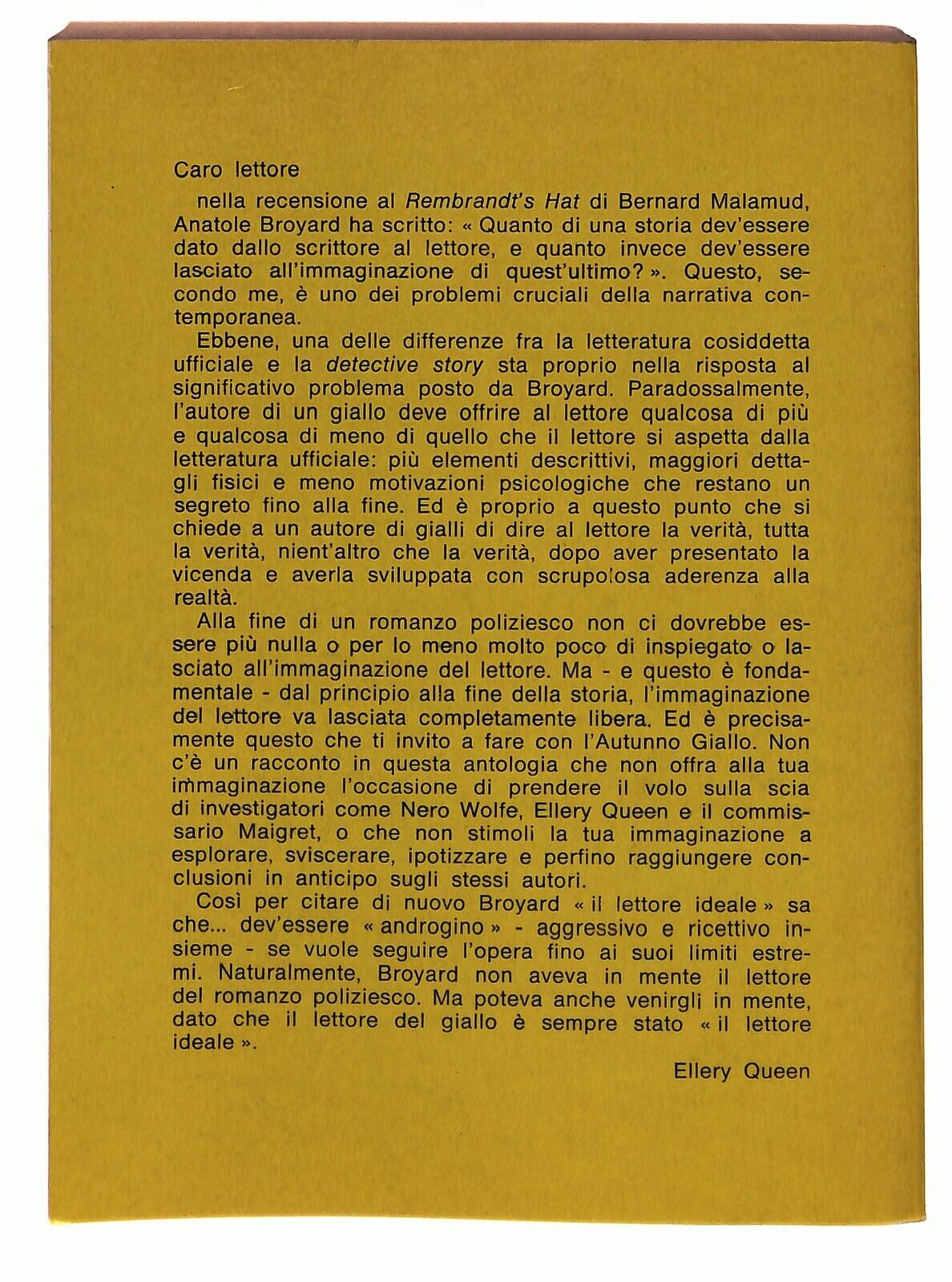 EBOND Ellery Queen Autunno Giallo Mondadori Libro LI032208