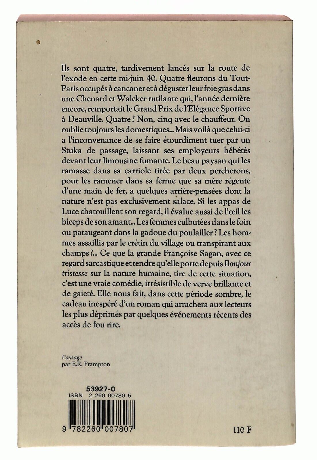 EBOND Les Faux Fuyants Di Francoise Sagan 1991 - Francese Libro LI032856