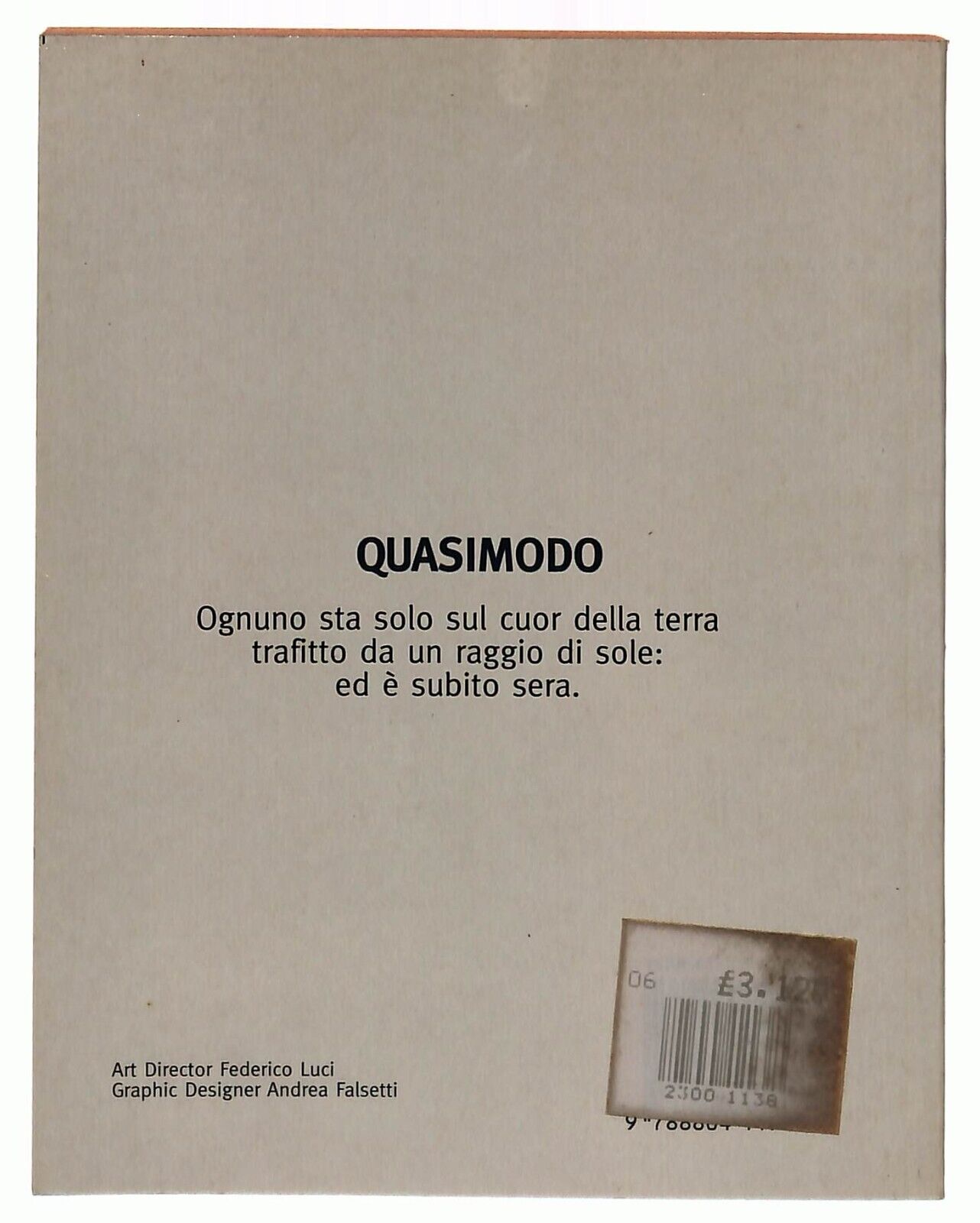 EBOND 53 Poesie Di Salvatore Quasimodo Mondadori Libro LI032914