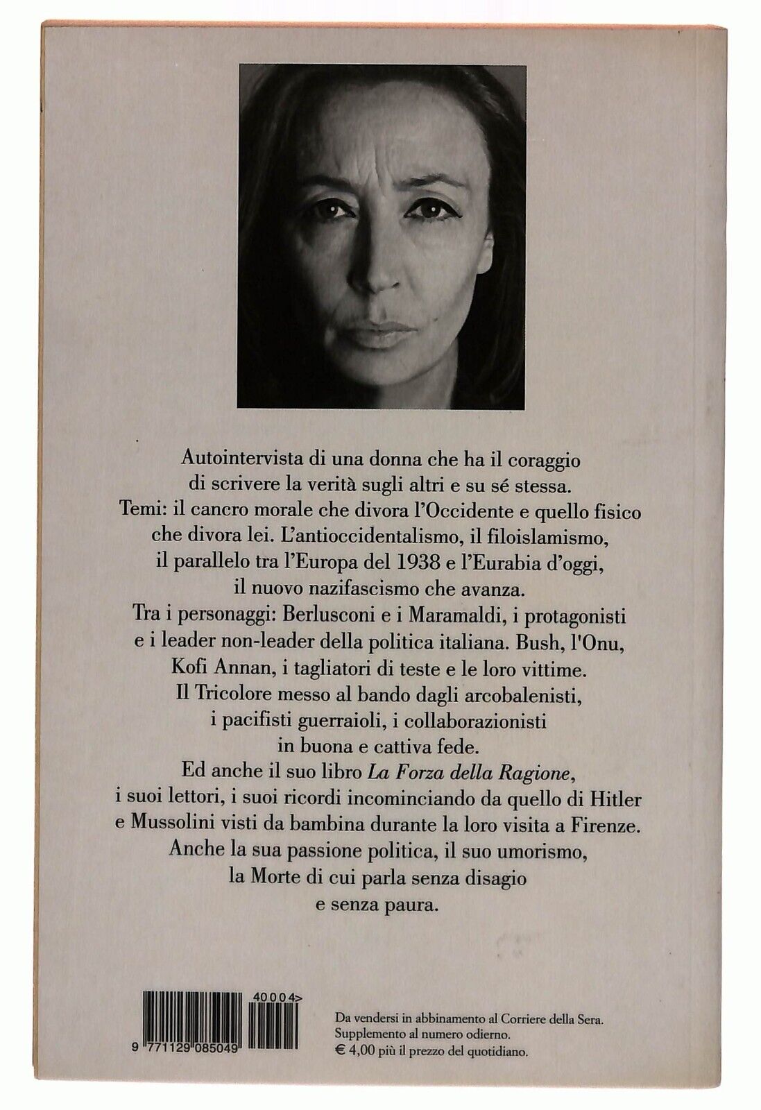 EBOND Intervista Oriana Fallaci Corriere Della Sera 2004 Libro LI033090