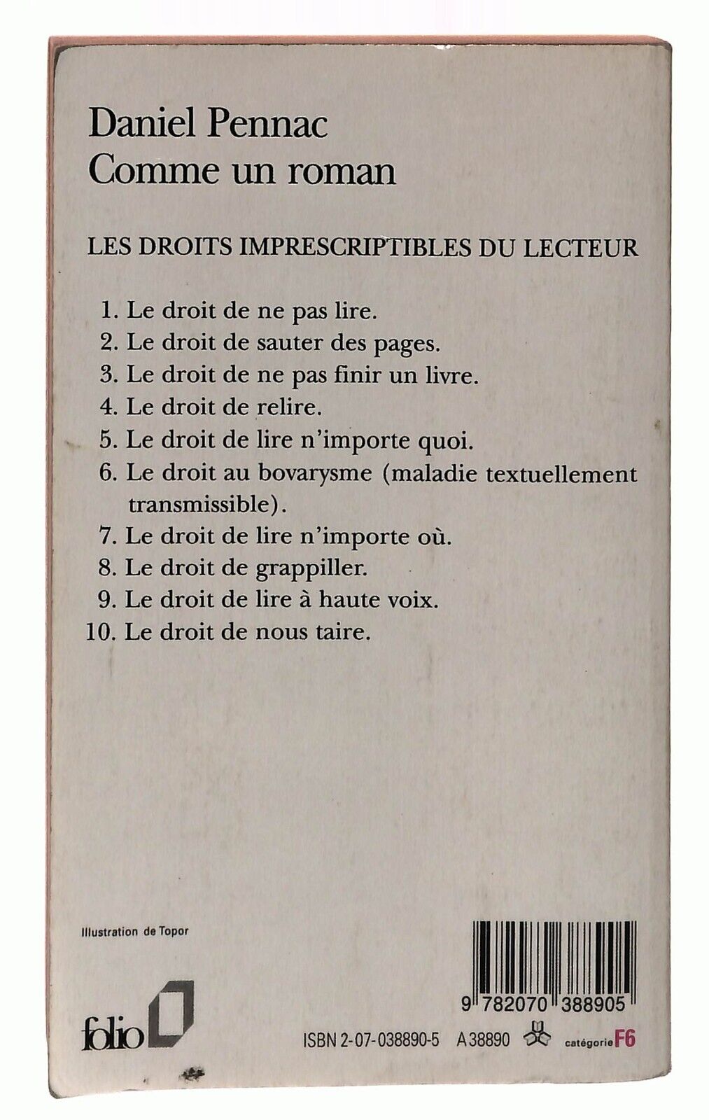 EBOND Comme Un Roman Daniel Pennac 2003- Francese Libro LI033115