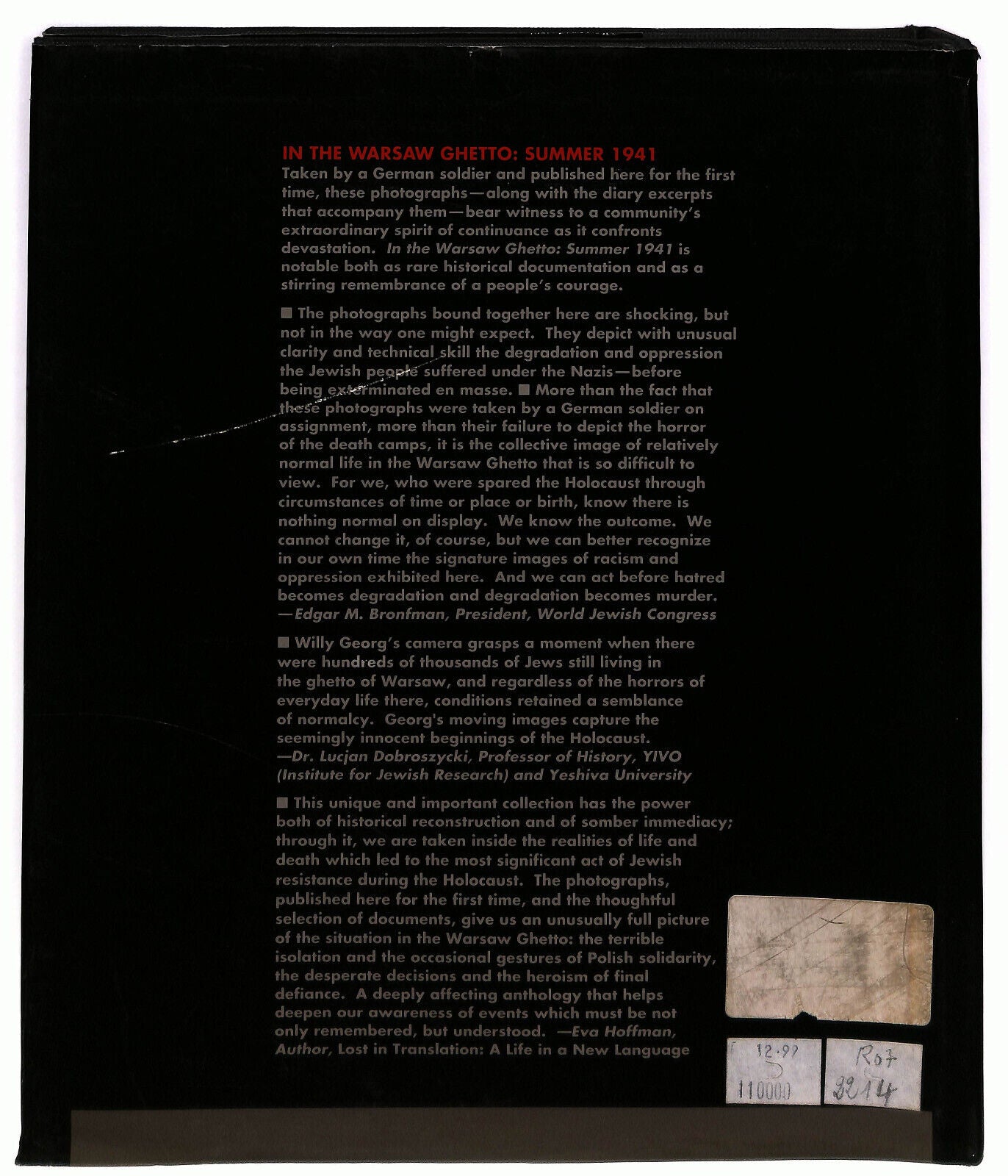 EBOND In The Warsaw Ghetto Summer 1941 Di Robert Hale Libro LI033538