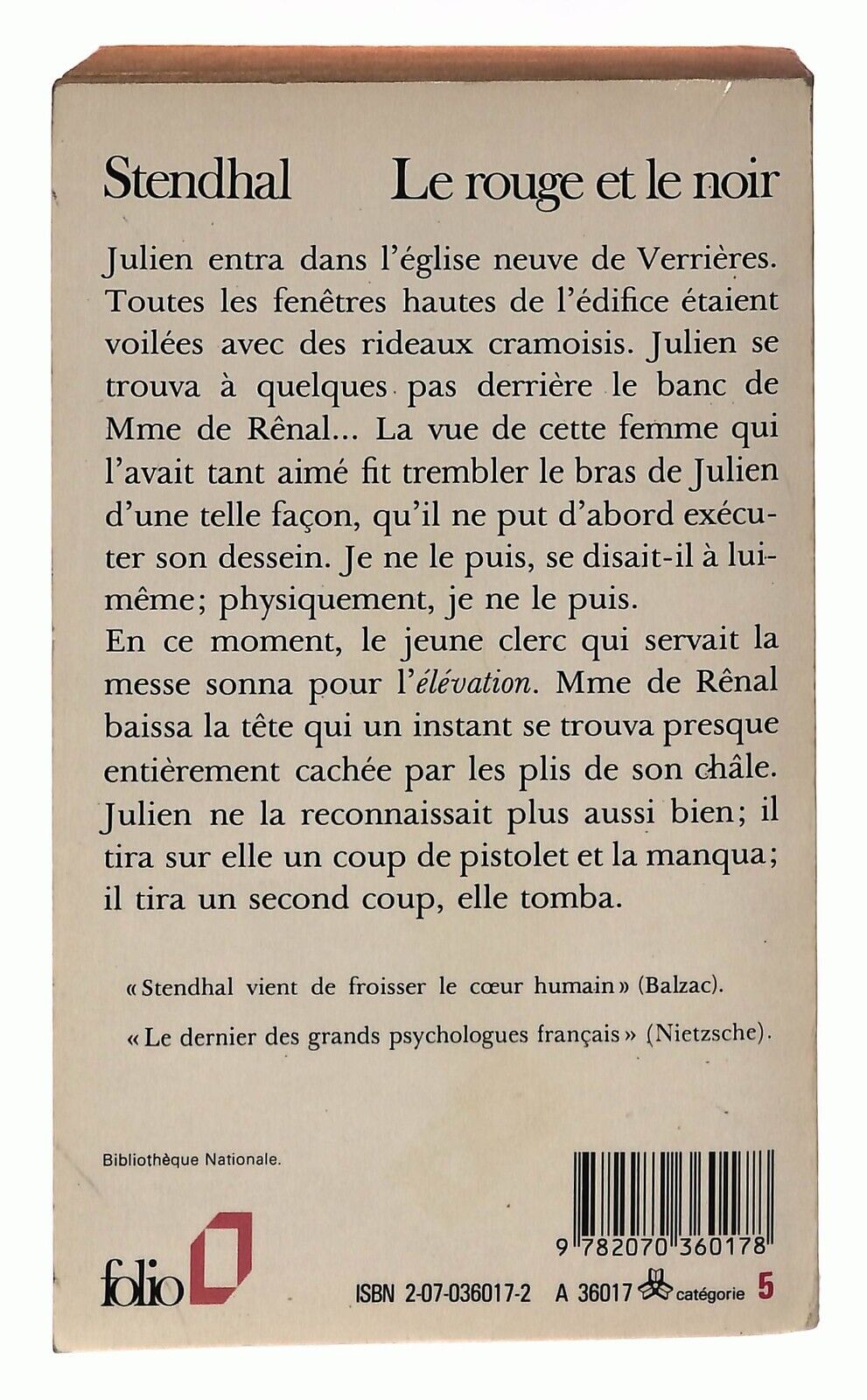 EBOND Le Rouge Et Le Noir - Stendhal - Gallimard 1986 Francese Libro LI033756