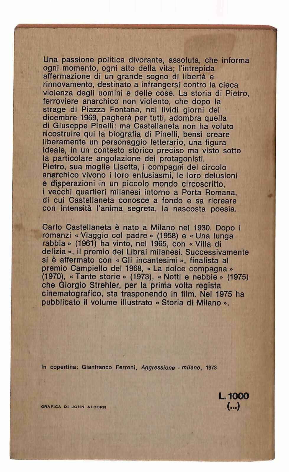 EBOND La Paloma Carlo Castellaneta Rizzoli 1976 Libro LI033819