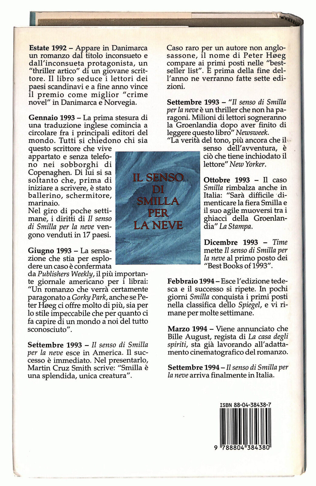 EBOND Il Senso Di Smilla Per La Neve Di Peter Hoeg Libro LI033905