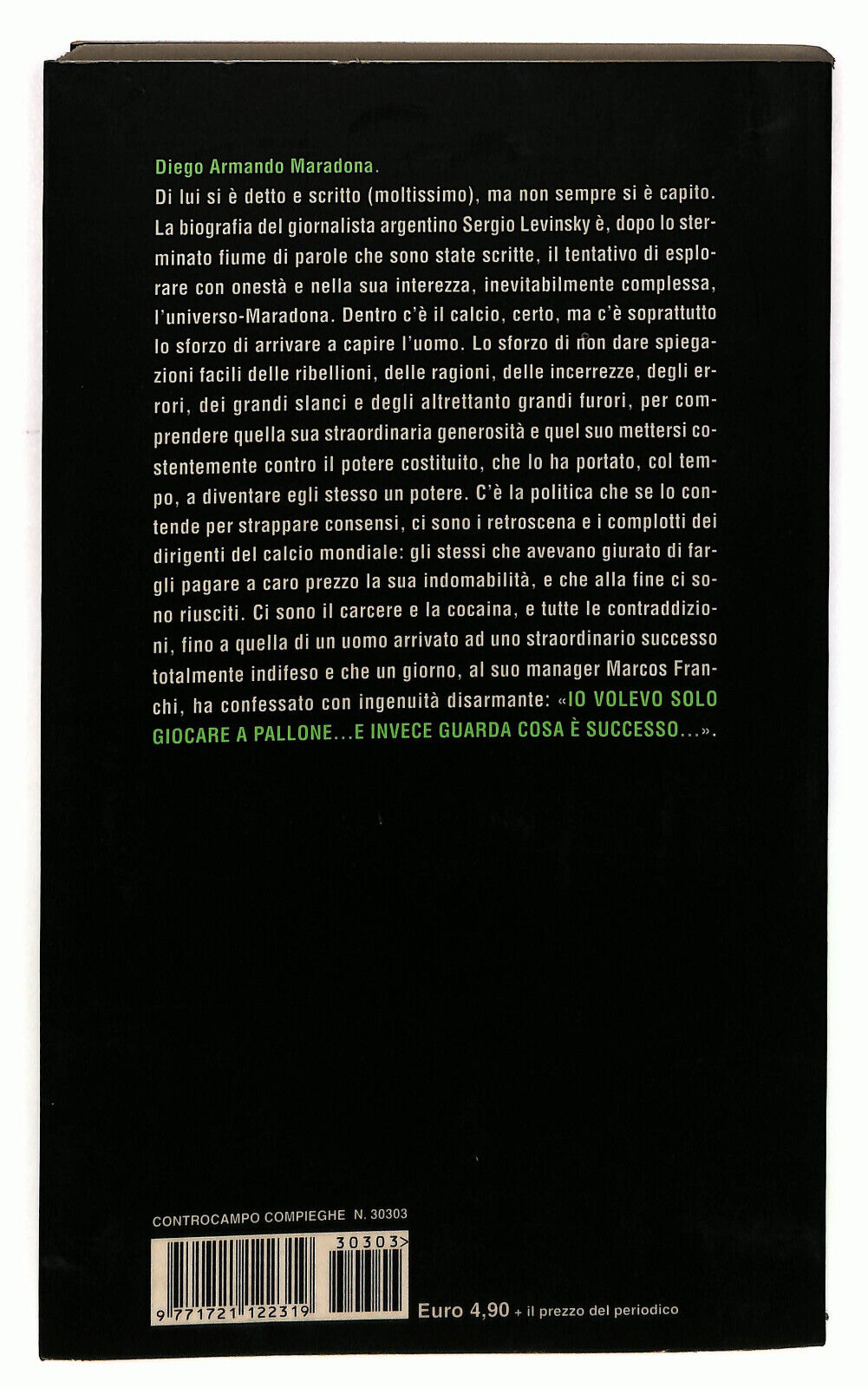 EBOND Diego Armando Maradona Una Vita Presa a Calci Di S Levinsky Libro LI033926
