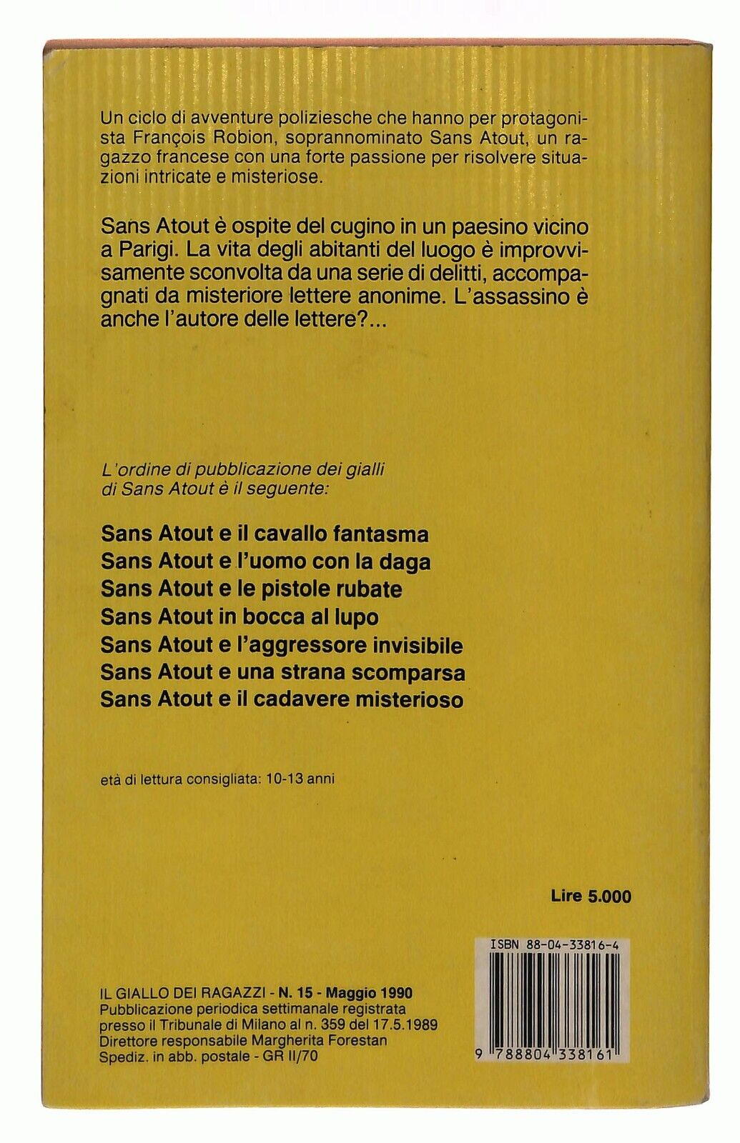 EBOND Sans Atout e Il Cadavere Misterioso I Gialli Dei Ragazzi Libro LI034068