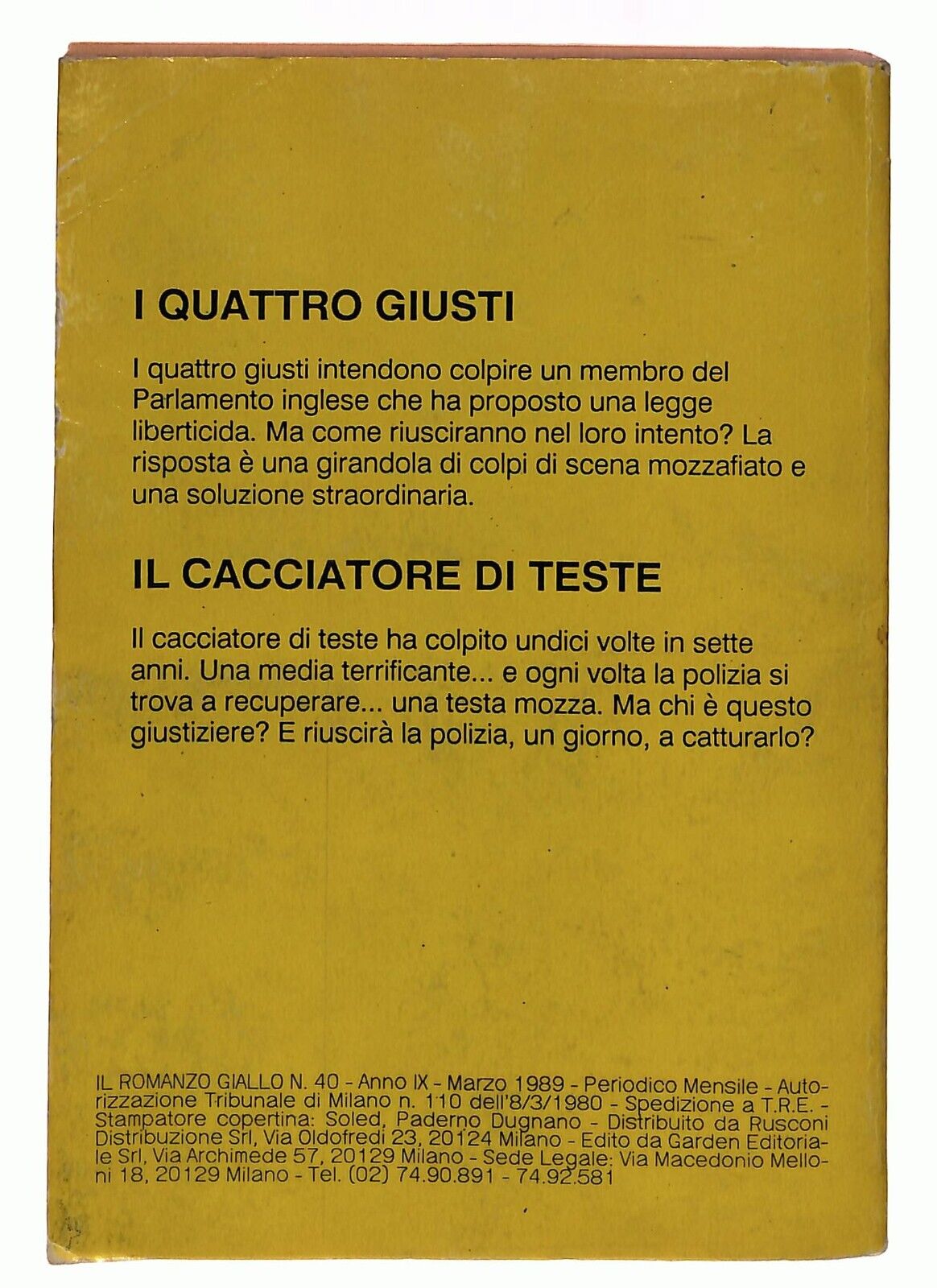 EBOND I Quattro Giusti Il Cacciatore Di Teste Edgar Wallace Libro LI034156